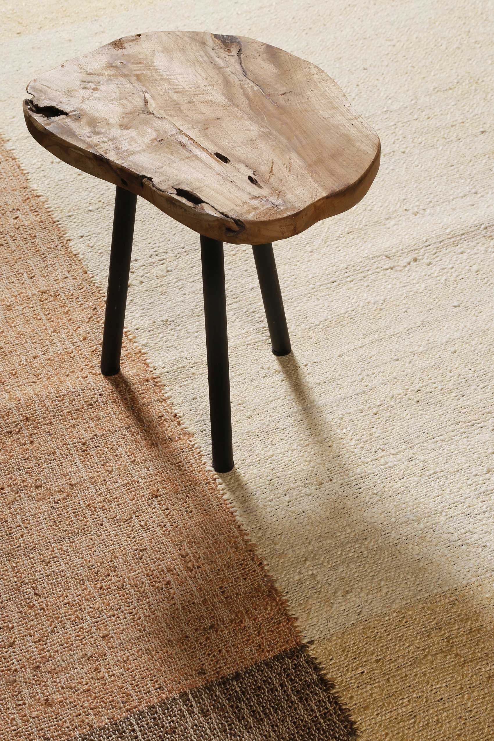 Green Looop Tapis »Valentin GL-82301« Rectangulaire 4 mm Höhe Naturfaser Teppich aus 80% Jute 20% Baumwolle, mit Fransen, Wohnzimmer