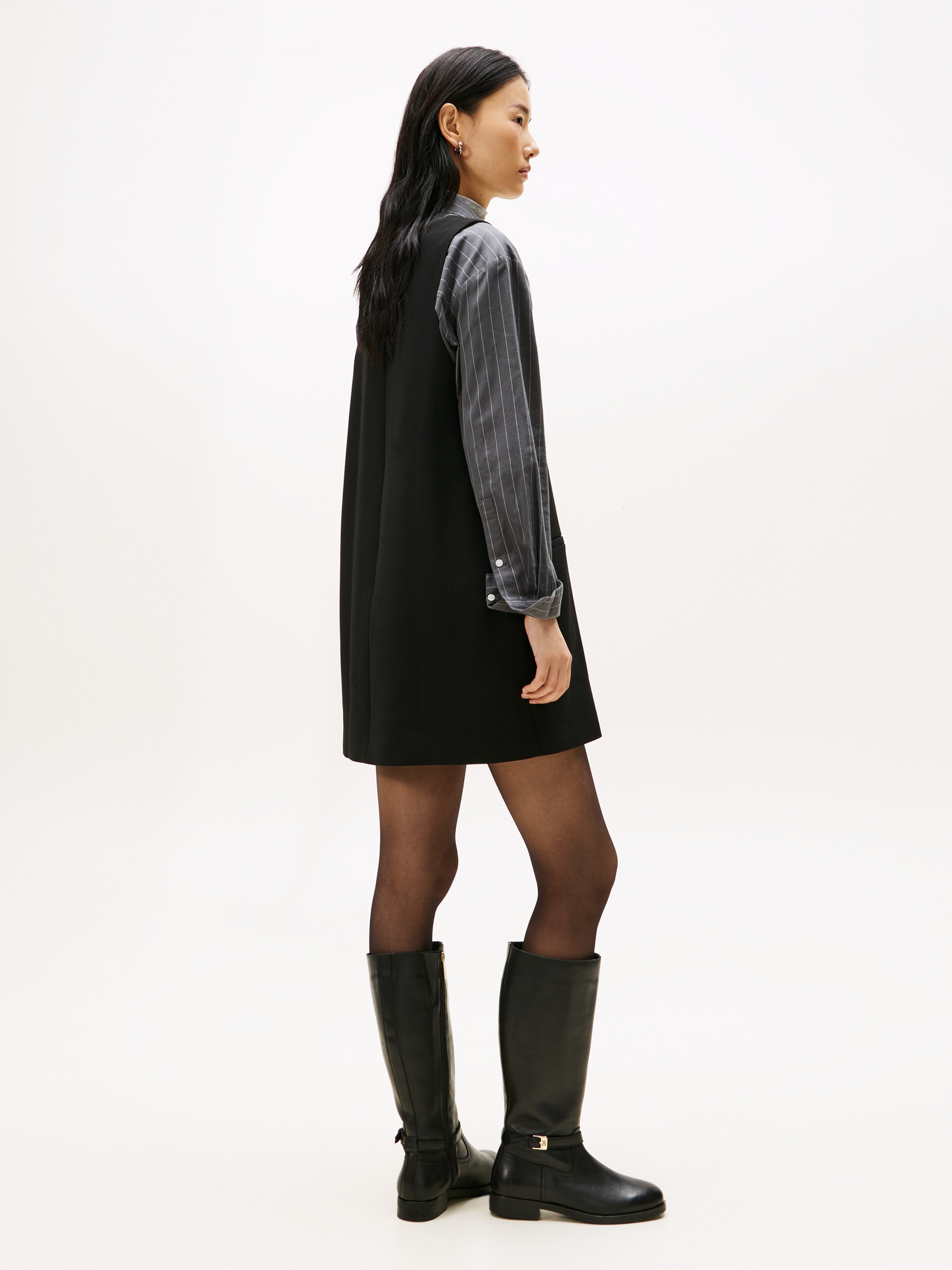 Tommy Hilfiger Robe en ligne A »PUNTO V-NK NS MINI SHIFT DRESS«