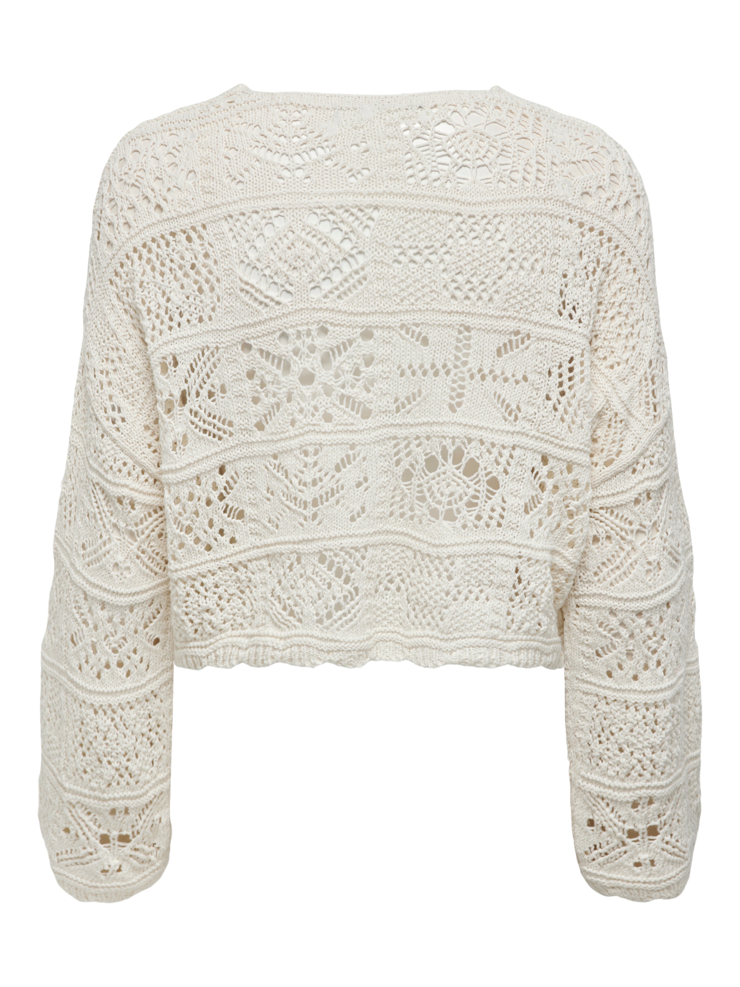 ONLY Strickjacke »ONLBEACH LIFE 7/8 O-N CARDIGAN KNT NOOS« mit Häkel-Details