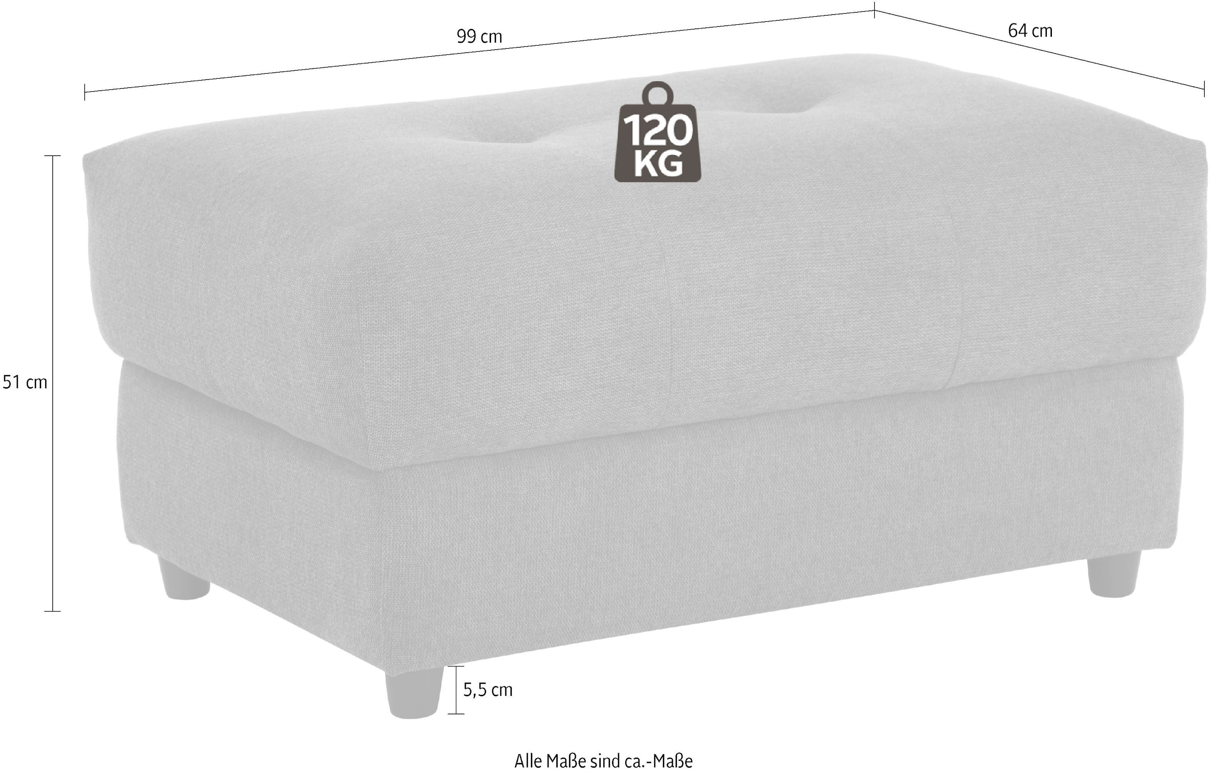 Home affaire Polsterhocker »Binado« passend zur "Binado"-Polsterserie, in 3 Bezugsqualitäten