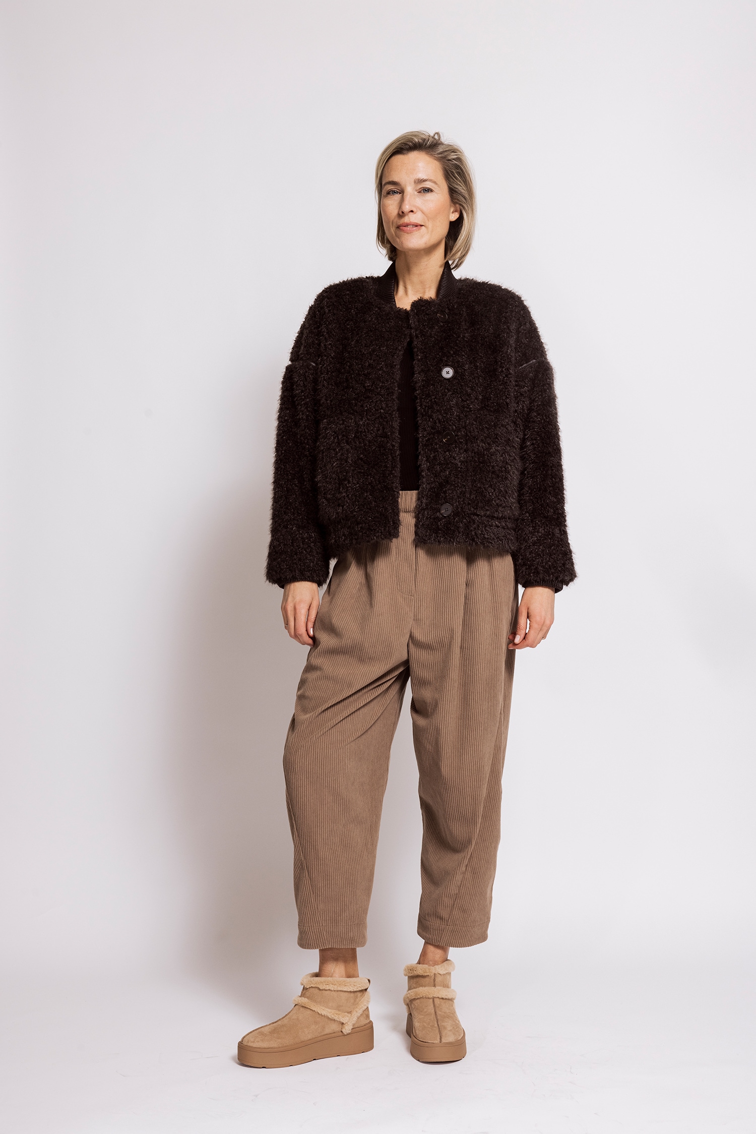 Zhrill Blazer court »MERA« Blouson / Felljacke mit Eingrifftaschen
