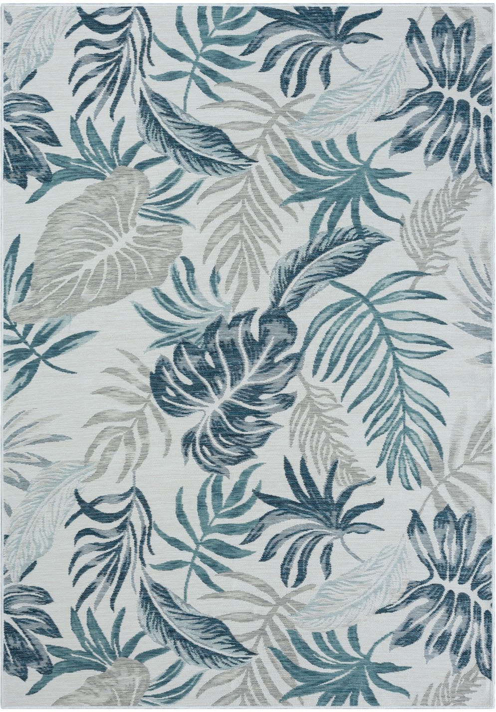 Myflair Möbel & Accessoires Tapis »Reef, LAGERRÄUMUNG!« Rectangulaire 6 mm Höhe Wendeteppich, Blätter Motiv, Outdoor geeignet, Balkon, Terrasse