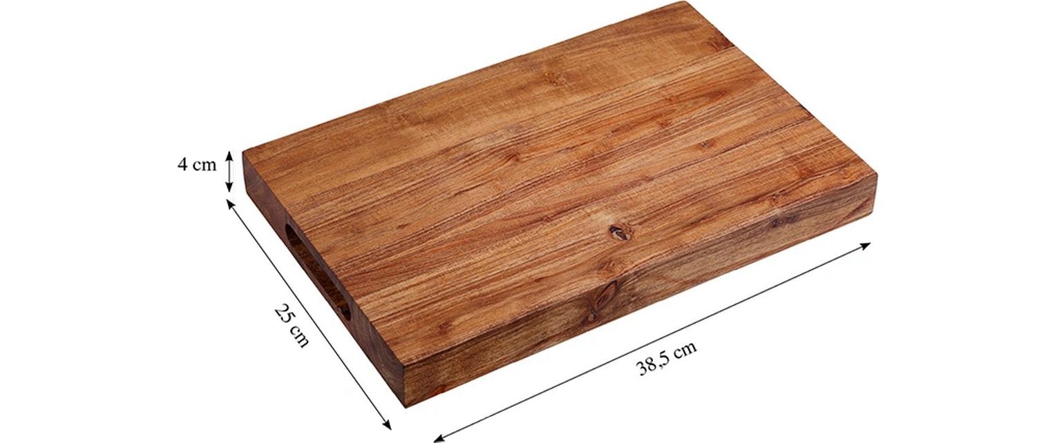 KESPER® Planche à découper »Schneidebrett, Akazie, FSC« avec poignées encastrées