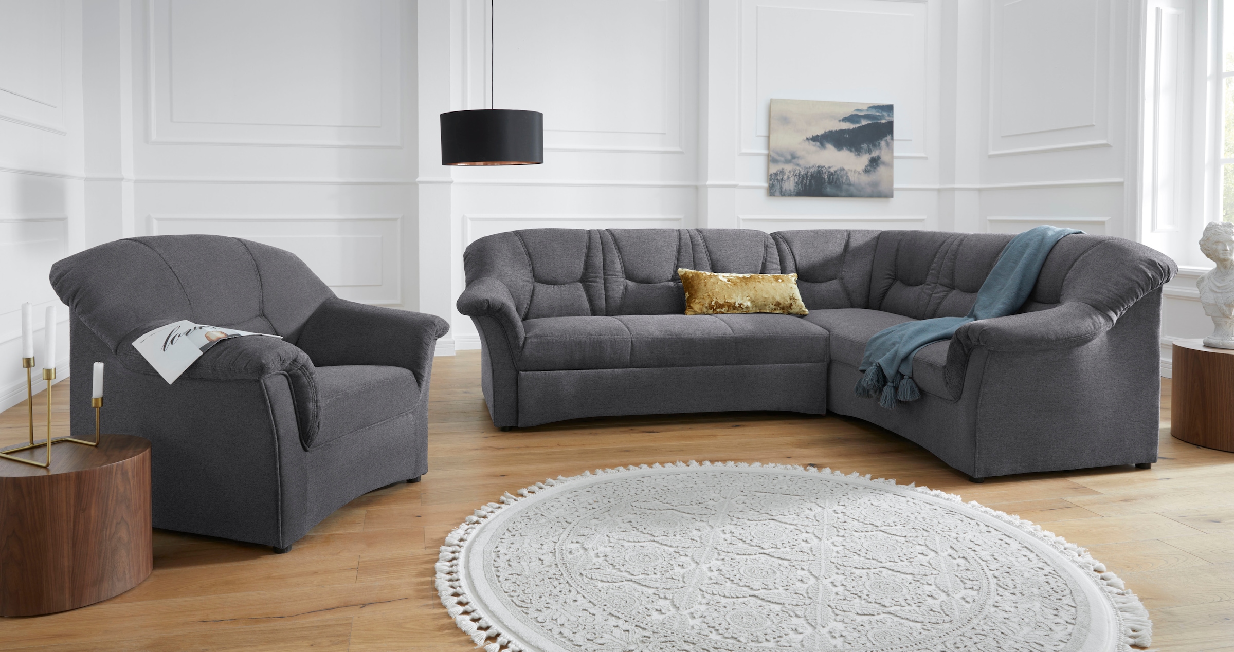 DOMO collection Sessel »SARAFINA Breite 102 cm, auch mit Federkern für noch mehr Sitzkomfort!« whlw. mit Federkern, elegantes Design