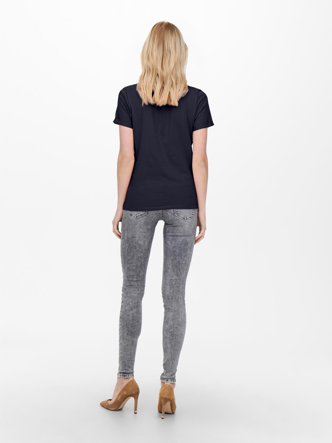 ONLY Kurzarmshirt »ONLKITA LIFE S/S TOP NOOS« regular fit, casual, Single Jersey, Baumwolle, Rundhals