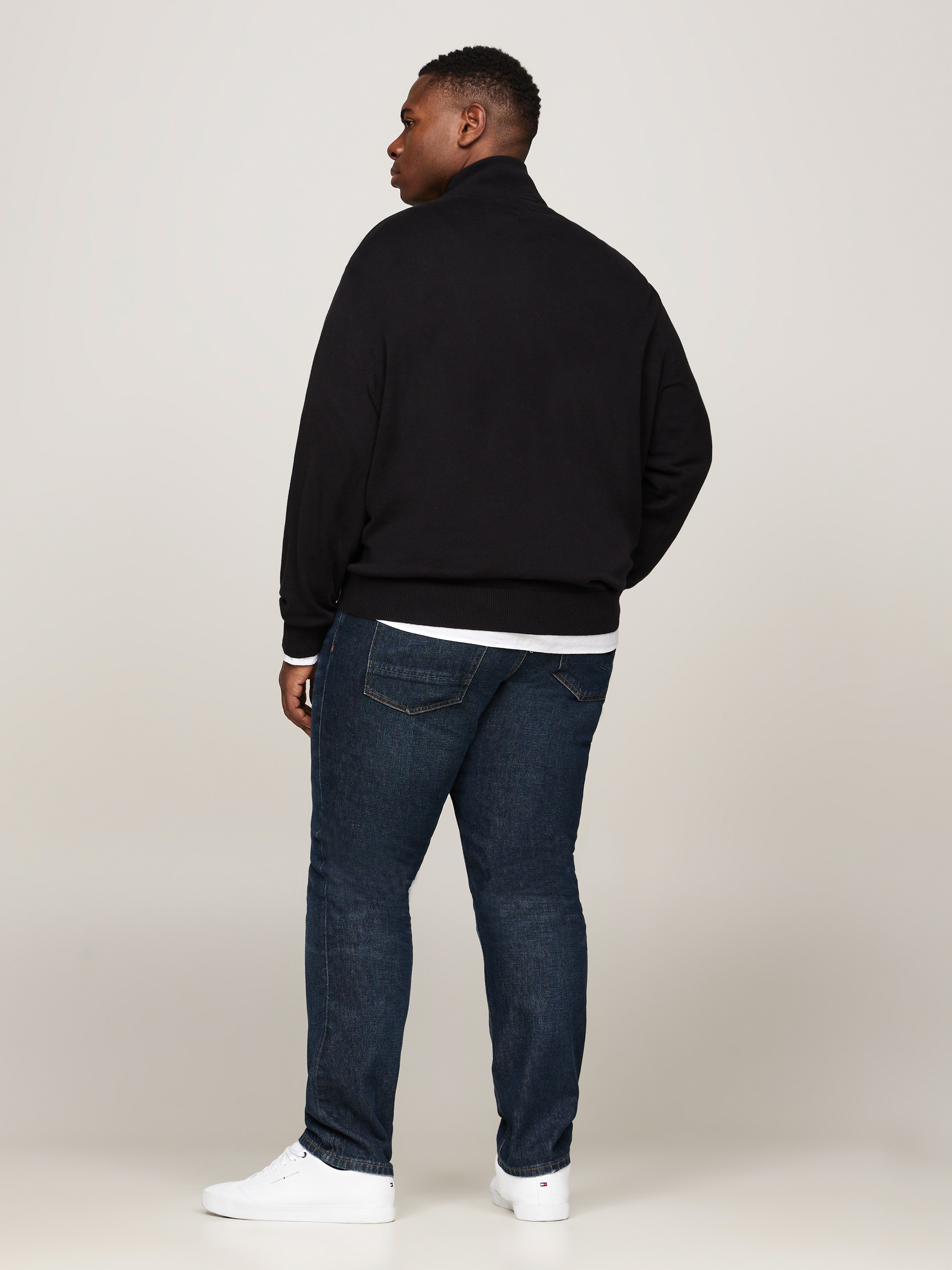 Tommy Hilfiger Big & Tall Troyer »BT-PIMA ORG CTN CASHMERE ZMOCK-B« grandes tailles