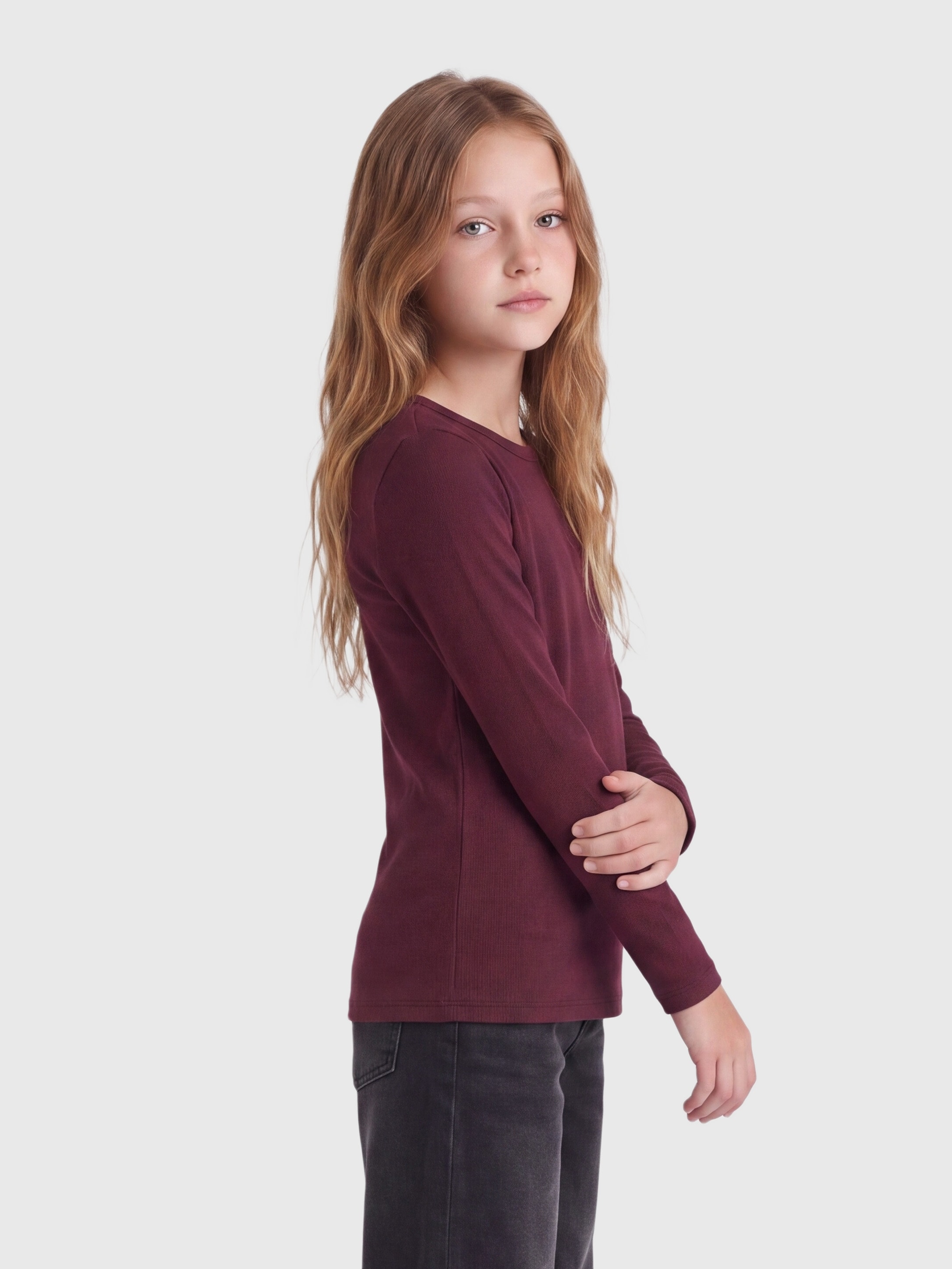 KIDS ONLY T-shirt à manches longues »KOGLUCKY L/S O NECK TOP JRS NOOS« mélange coton, coupe régulière