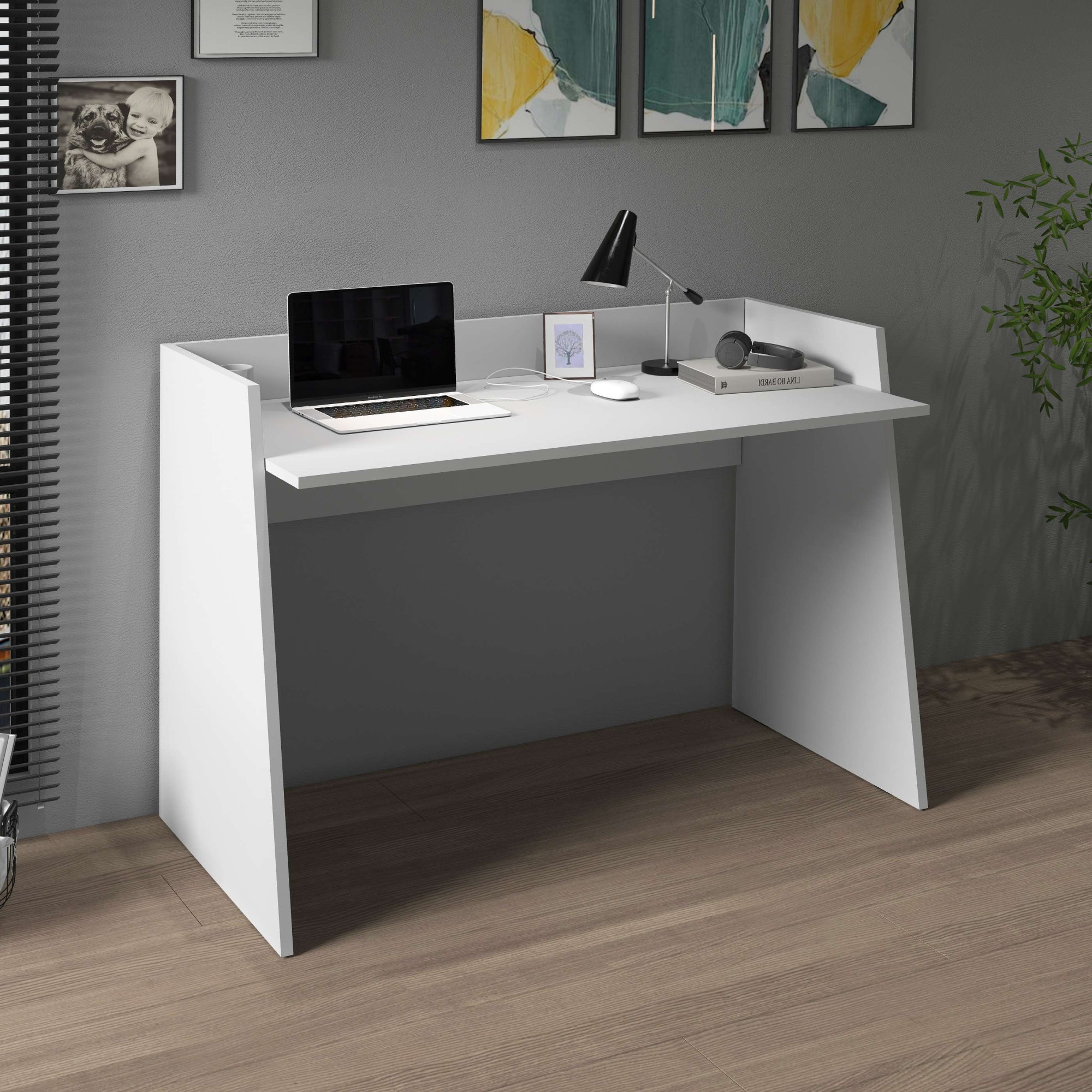 Home affaire Bureau »Vega, Schreibtisch, kleiner Computertisch, Bürotisch für Büro« 1 cuis tlg. mit 2 Diagonalseit, Arbeitsplatte Breite 100 cm