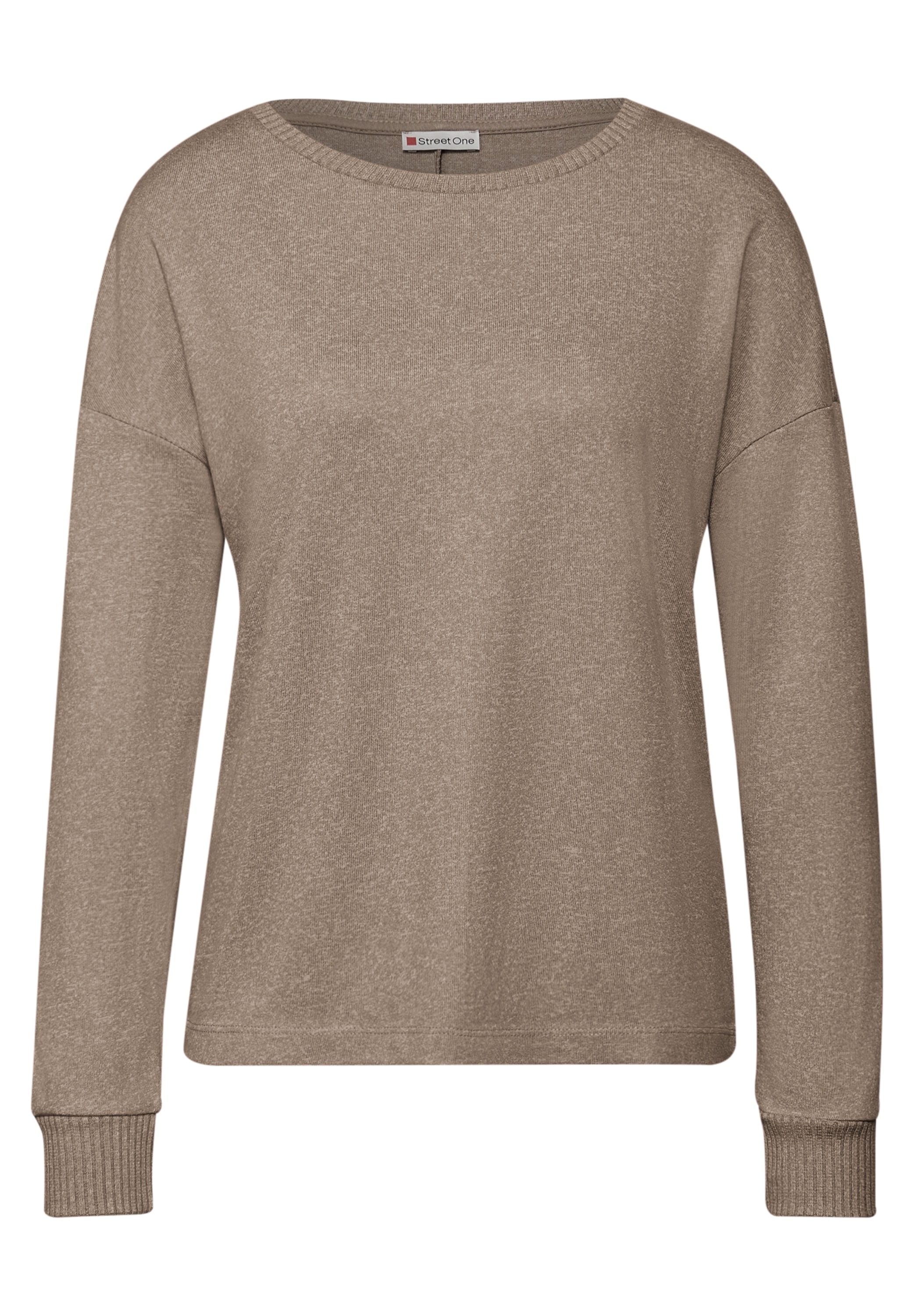 STREET ONE T-shirt à manches longues im Melange Look