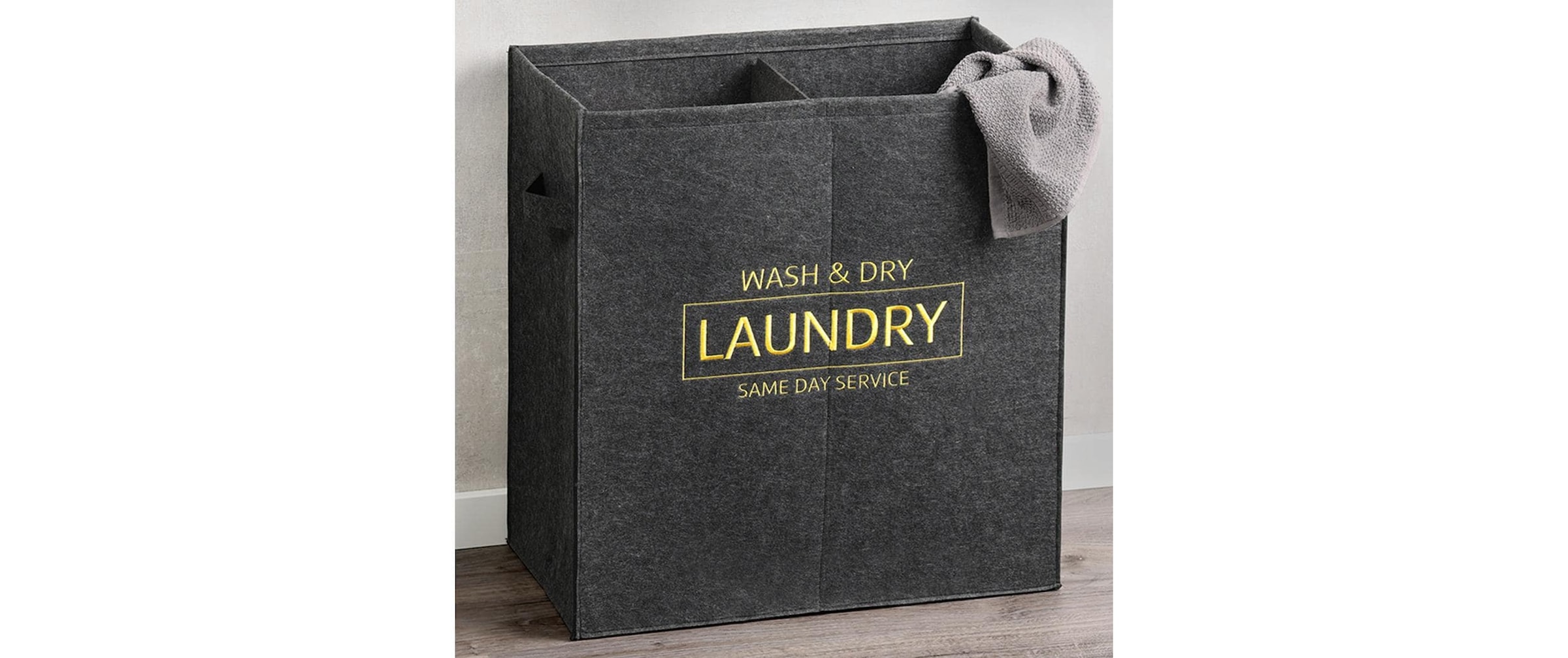 KESPER® Panier à linge »Wäschesammler, Filz« pliable et peu encombrant, assure l'ordre dans votre maison