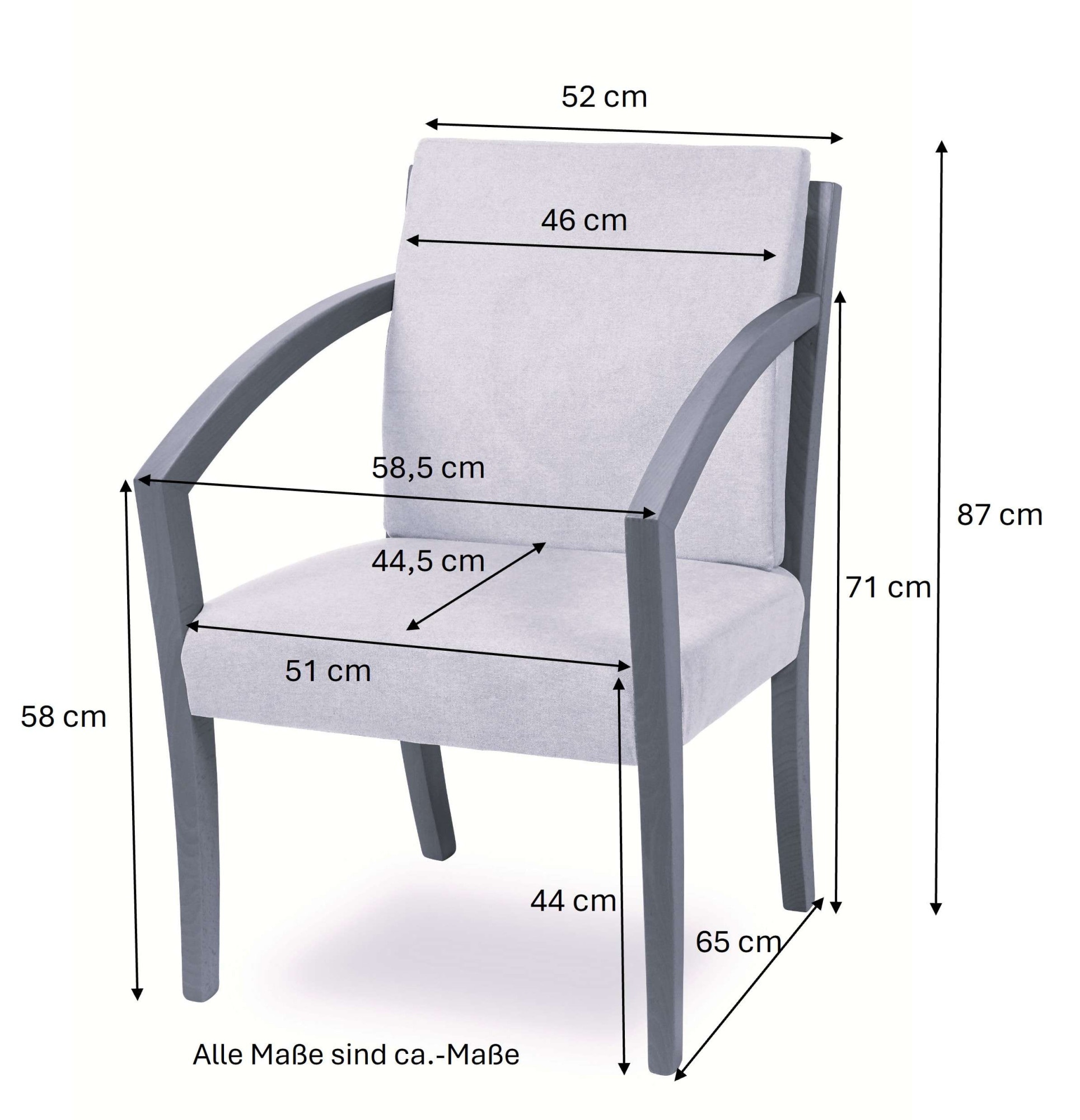 Home affaire Chaise de salle à manger »G98 George Armlehnstuhl, Sessel, in 3 Gestellfarben Made in Italy« () 1 cuisExtra-confort, Fleckenabweisendes Gewebe, Massivholz
