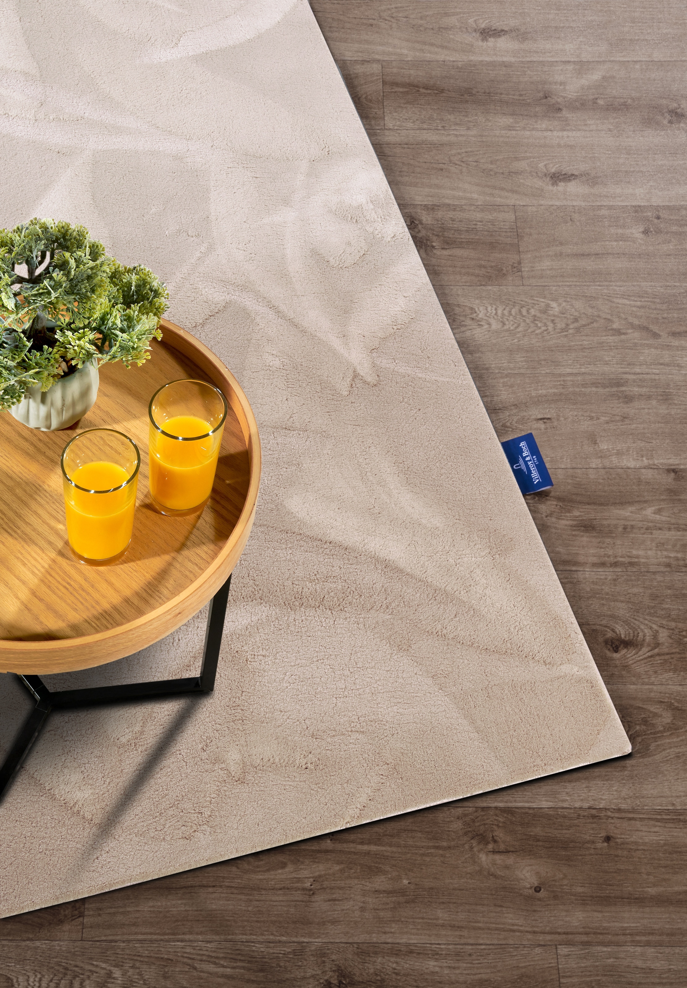 Villeroy & Boch Teppich »Leon« rechteckig 15 mm Höhe Langflor, Shaggy, uni, flauschig weich, glänzend, Kaninchenfell Haptik