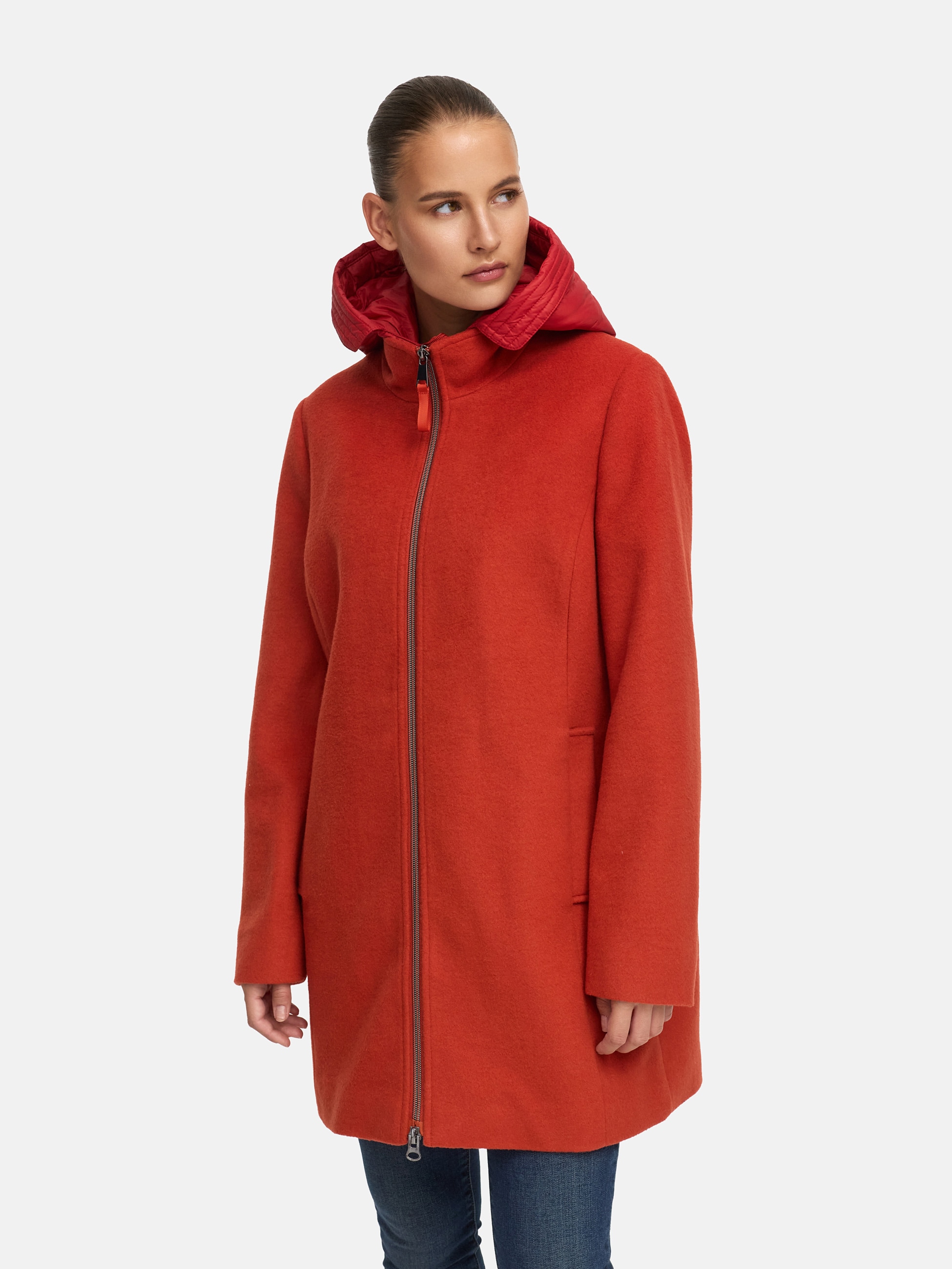 MANISA Veste en laine mit Kapuze mit herausnehmbarer Kapuze