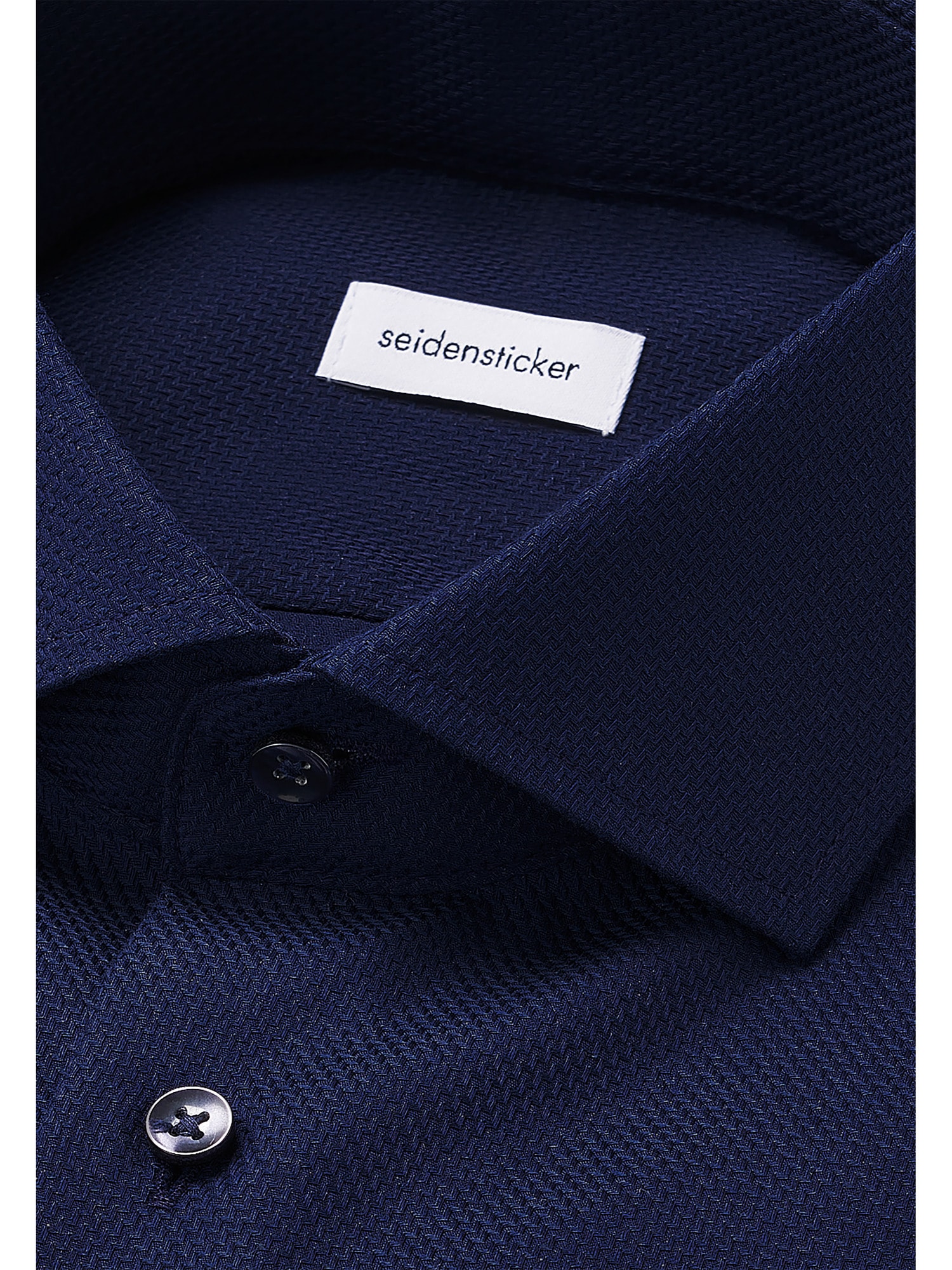 seidensticker Businesshemd »Schwarze Rose« Slim 1/1 Kentkragen Struktur