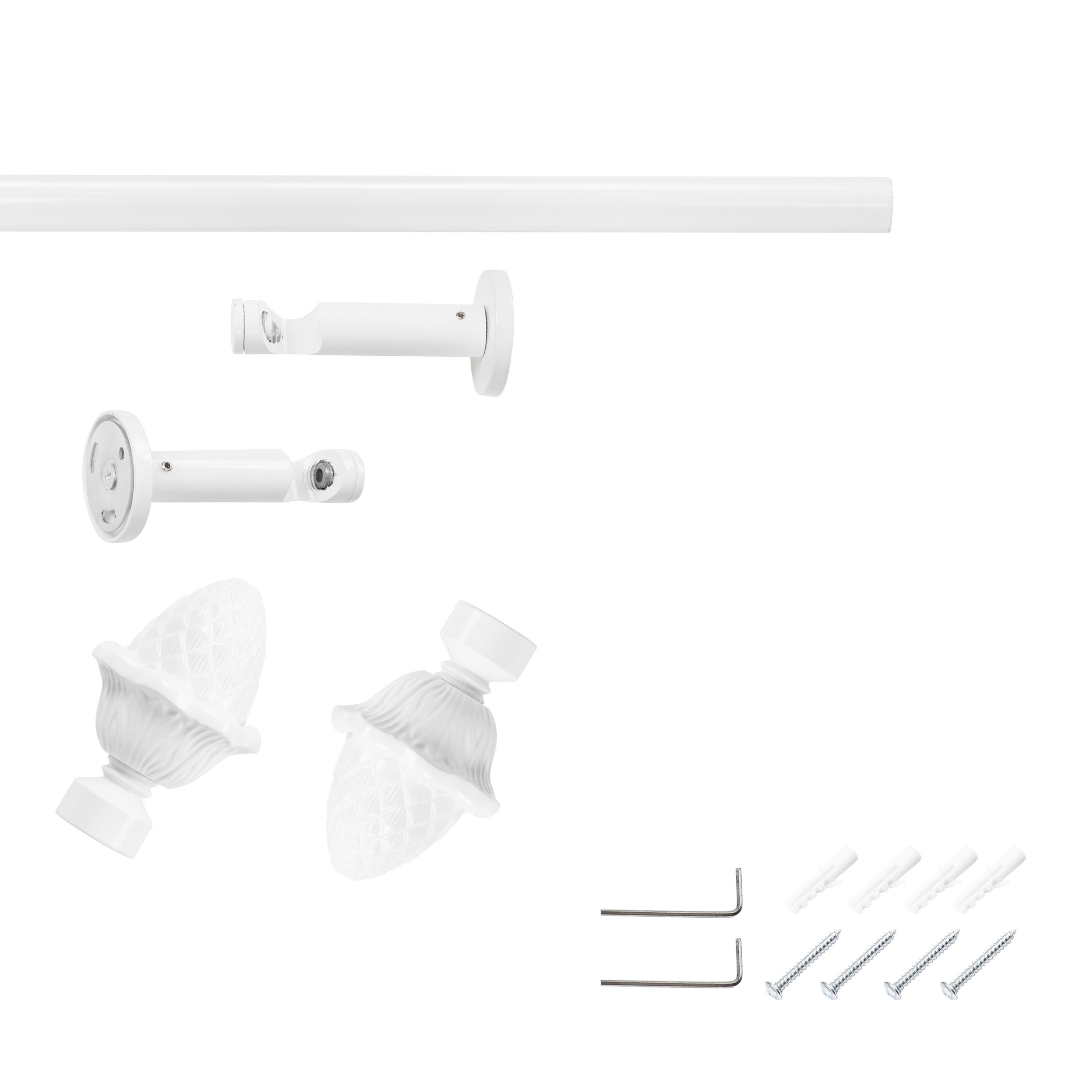 SN DECO GROUP Tringle à rideaux »Gardinenstange Nantes Ø 19 mm, 1-läufig, Fixmass, verschraubt« Ø 19 mm Fixmass;kürzbar