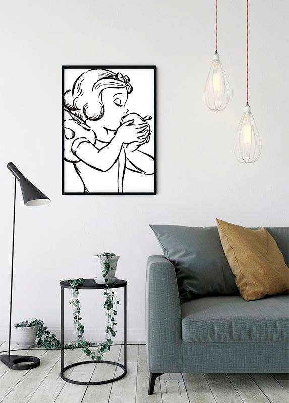Komar Image »Snow White Apple Bite - white« 1 cuis tlg. Wandbild zur Dekoration im Kinderzimmer - ohne Rahmen
