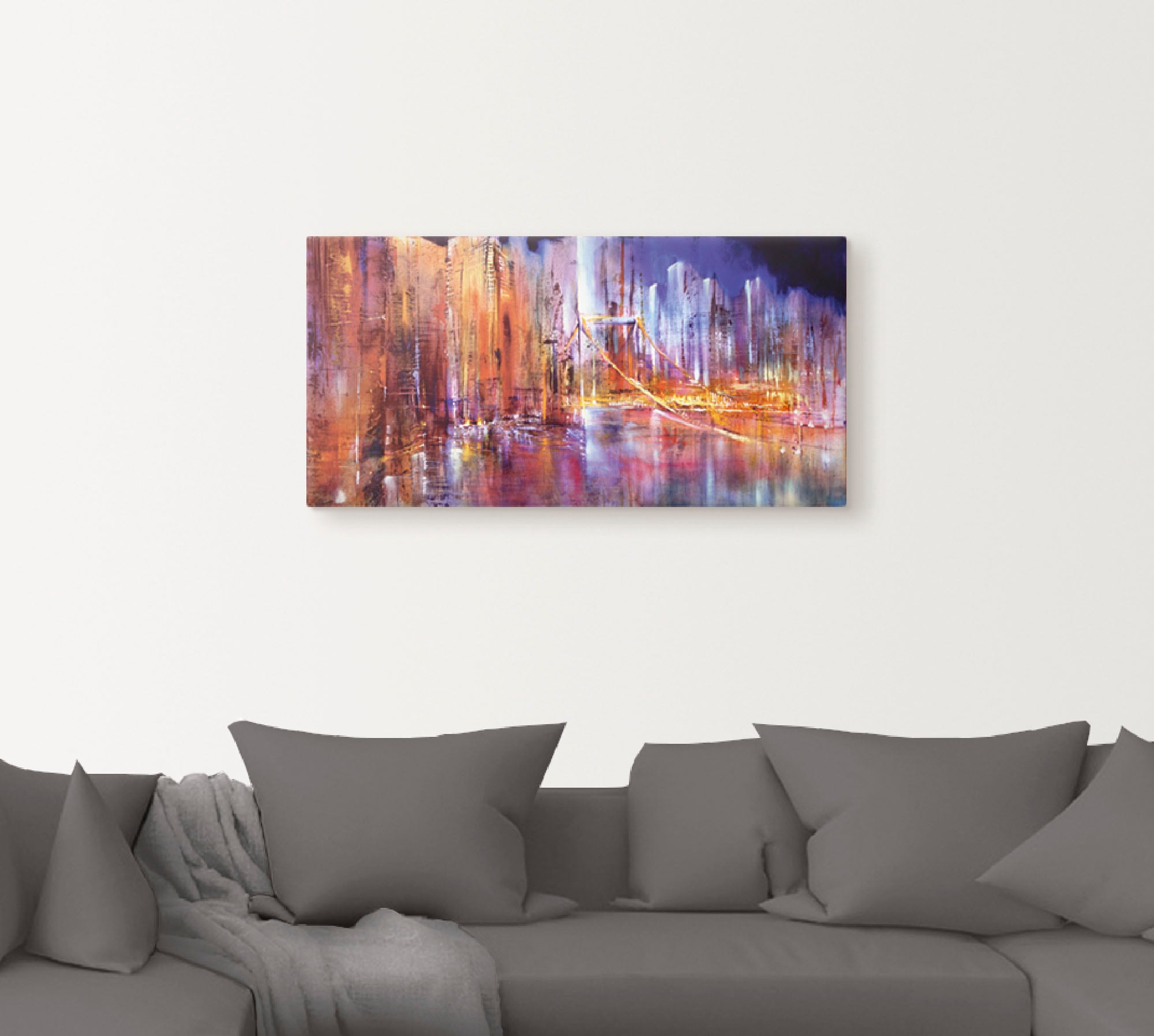 Artland Tableau sur toile »Stadtansicht II« 1 cuis tlg. auf Holzrahmen gespannt