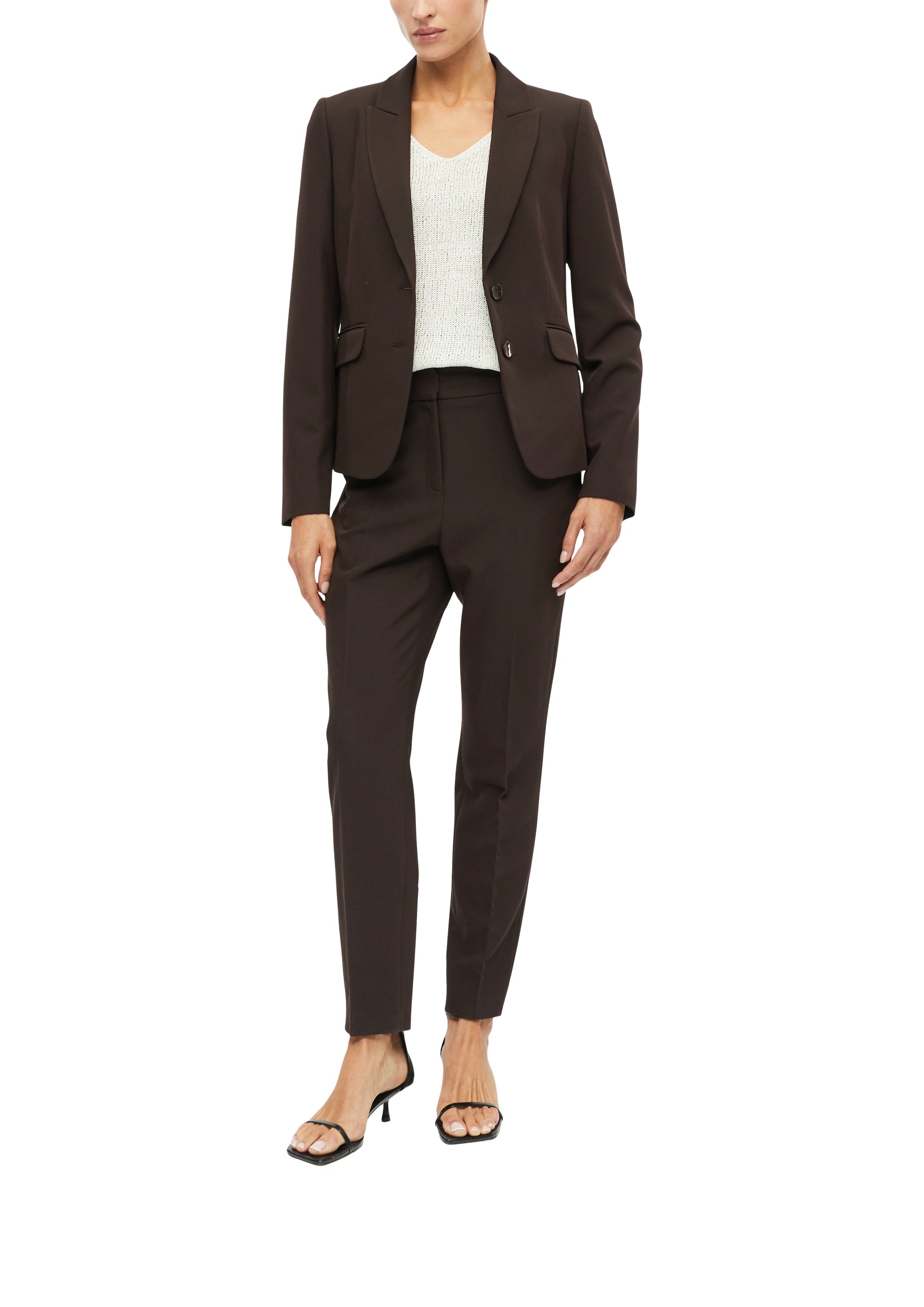 s.Oliver BLACK LABEL Blazer chemisier avec col revers et fermeture à 2 boutons