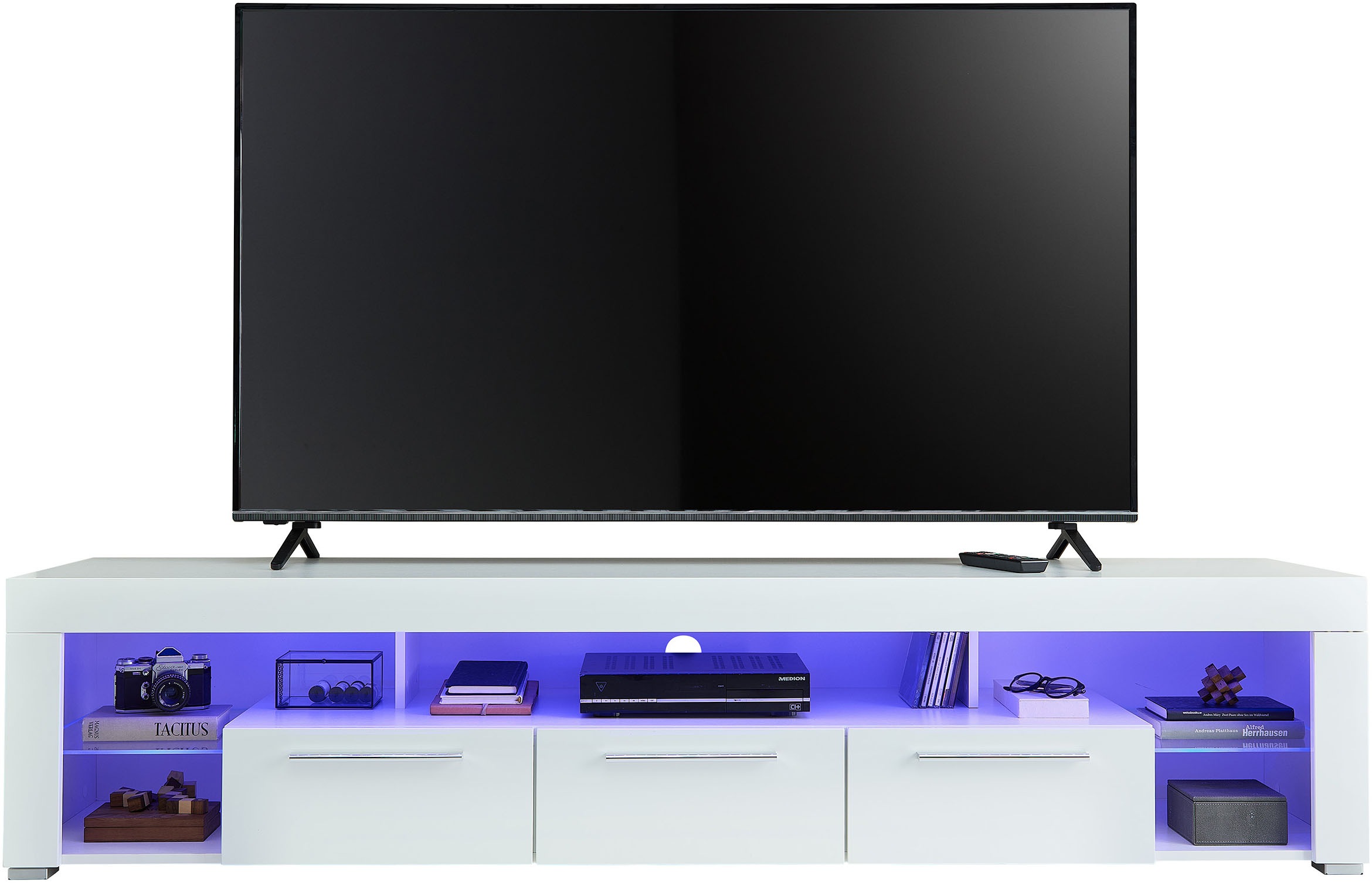 Stolkom TV-Schrank »Goal« 3 Schubkästen, 5 offenen Fächern, Stellmass 200/44/44 cm