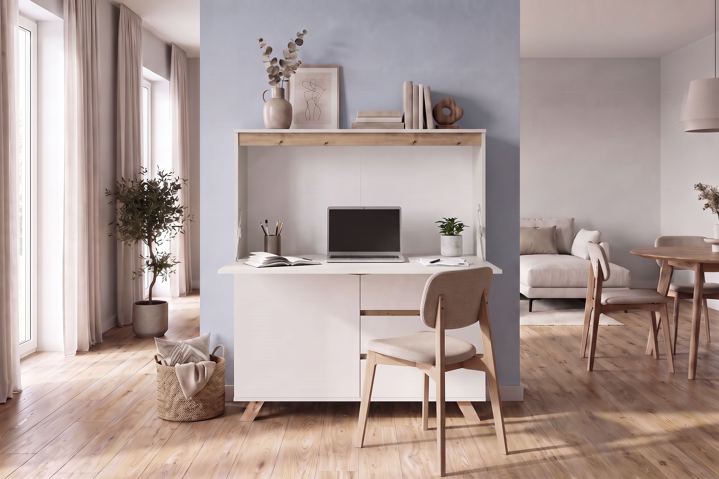 GOODproduct Sekretär »Vaux« 1 Stk. tlg. Kaschmir / Artisan Eiche (Eiche-Optik), Klapptür, Stauraum, B: 120 cm