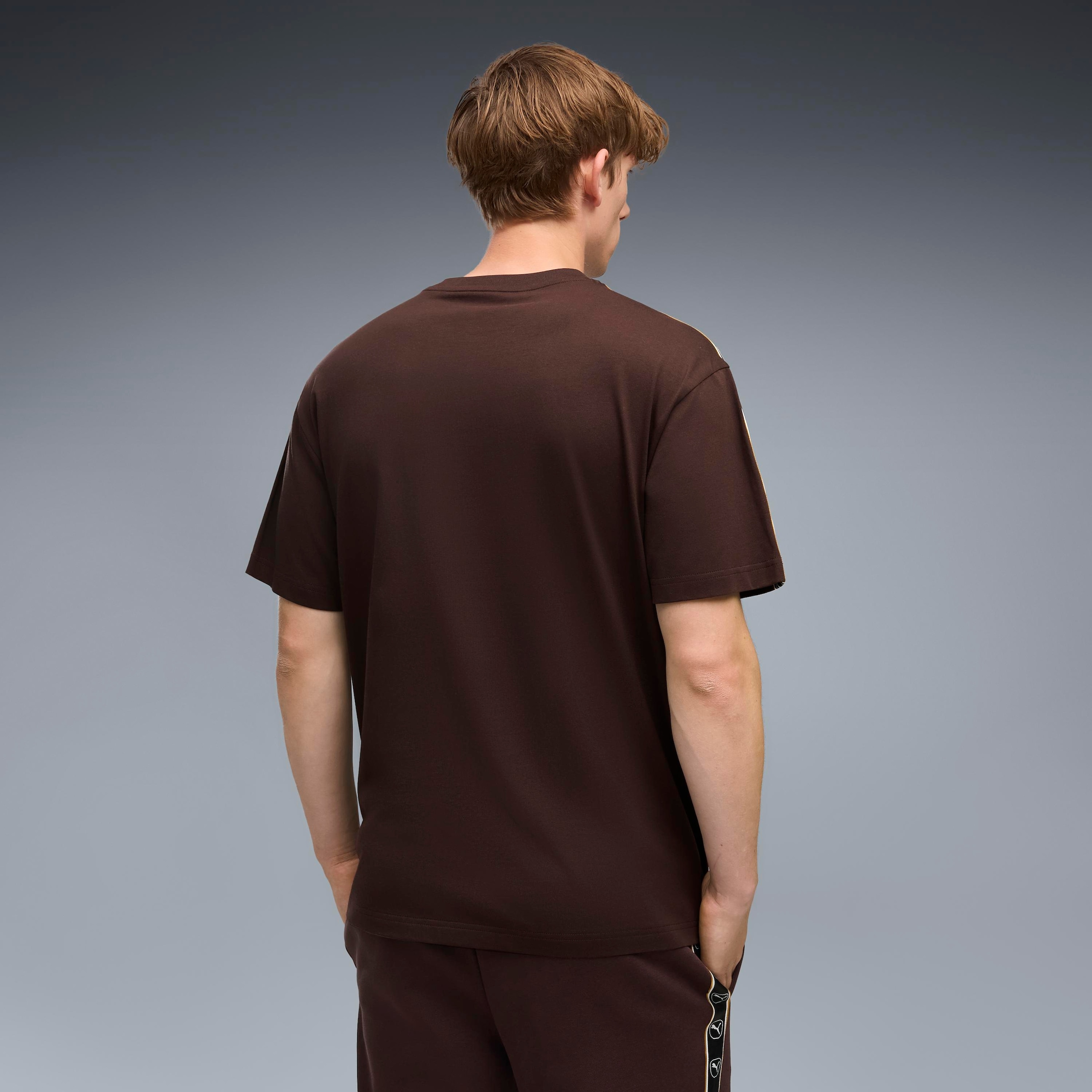 PUMA T-Shirt »ESS ELEVATED TAPE RELAXED TEE« mit Kurzarm, bedruckte oder unifarbene Optik, Relaxed Fit
