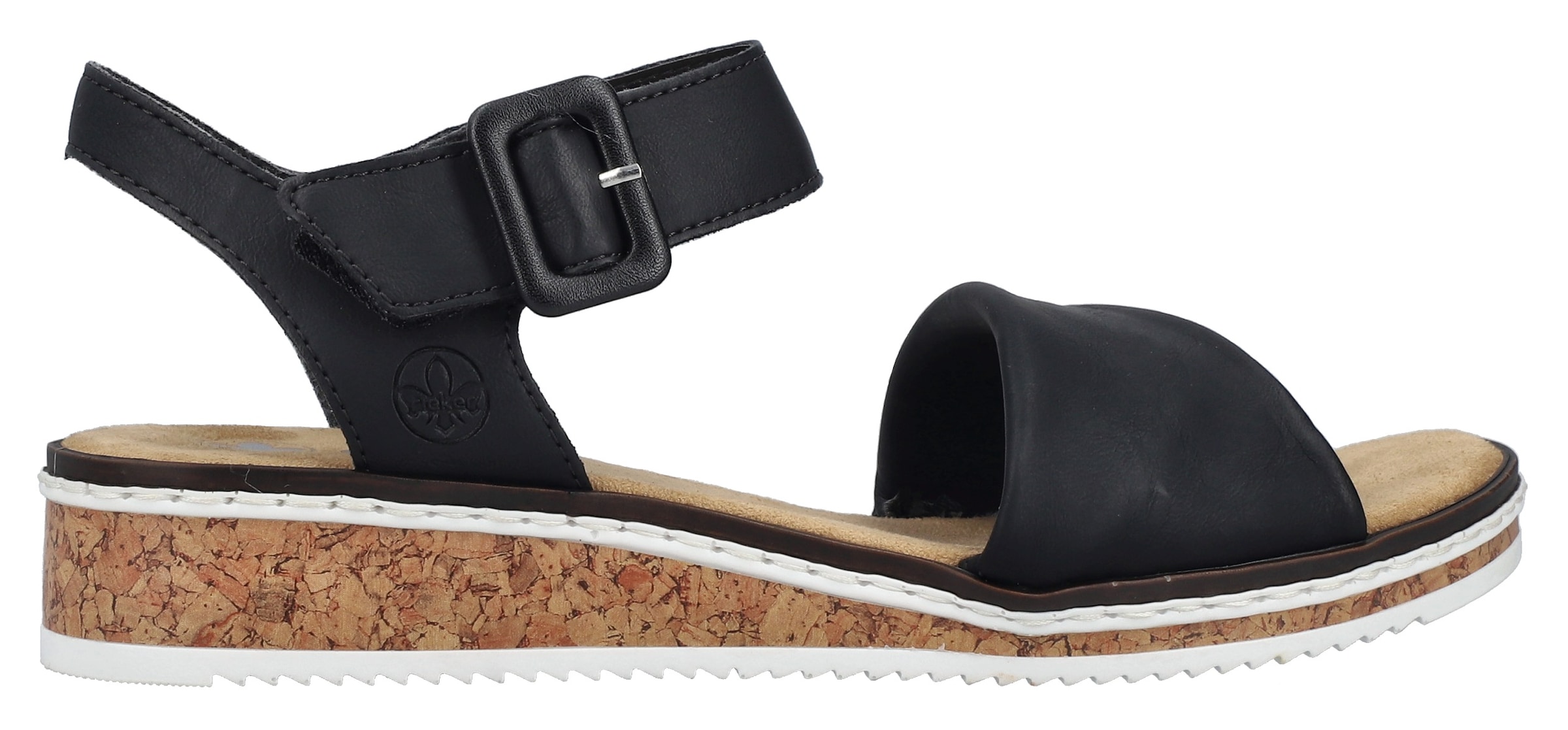 Rieker Sandalette  Keilsandale, Sommerschuh, Urlaubsschuh mit Klettriemchen