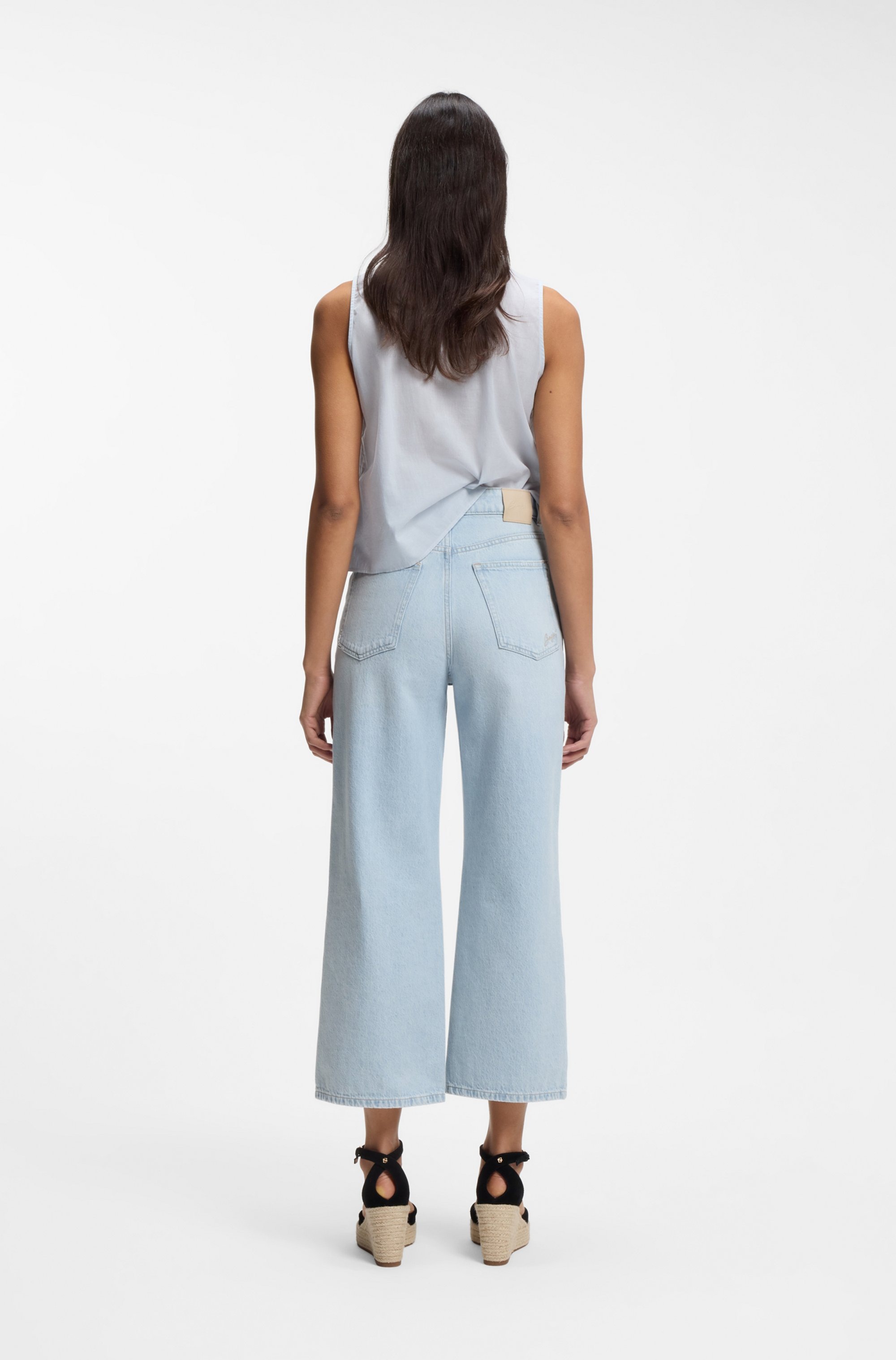 BOSS ORANGE Straight-Jeans »MARLENE CROP Premium Damenmode« High Rise in verkürzter Länge