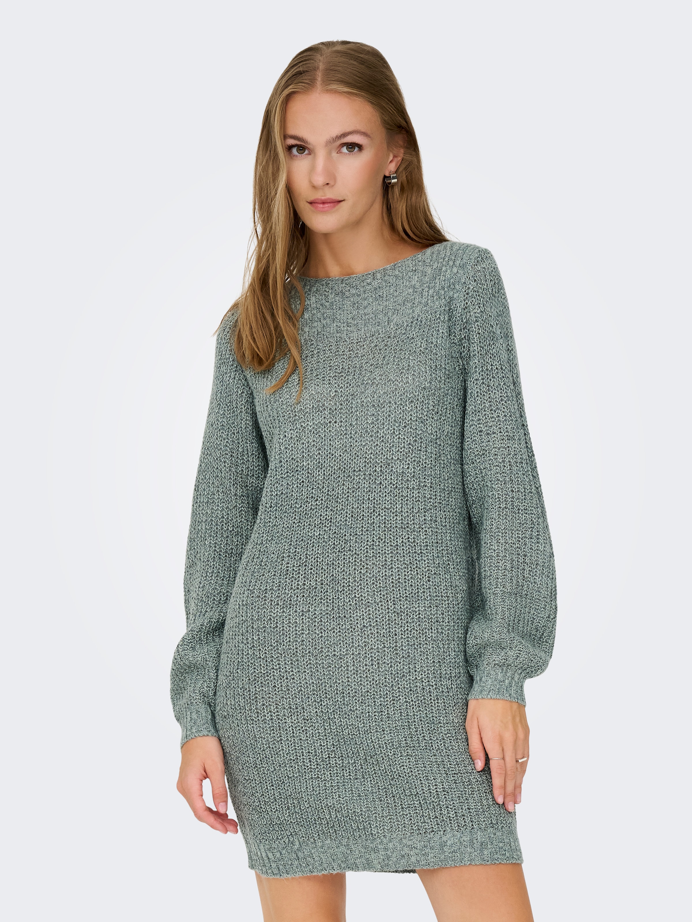 JDY Minikleid »JDYWHITNEY MEGAN L/S BOAT DRESS KNT NOOS« Sommerkleid