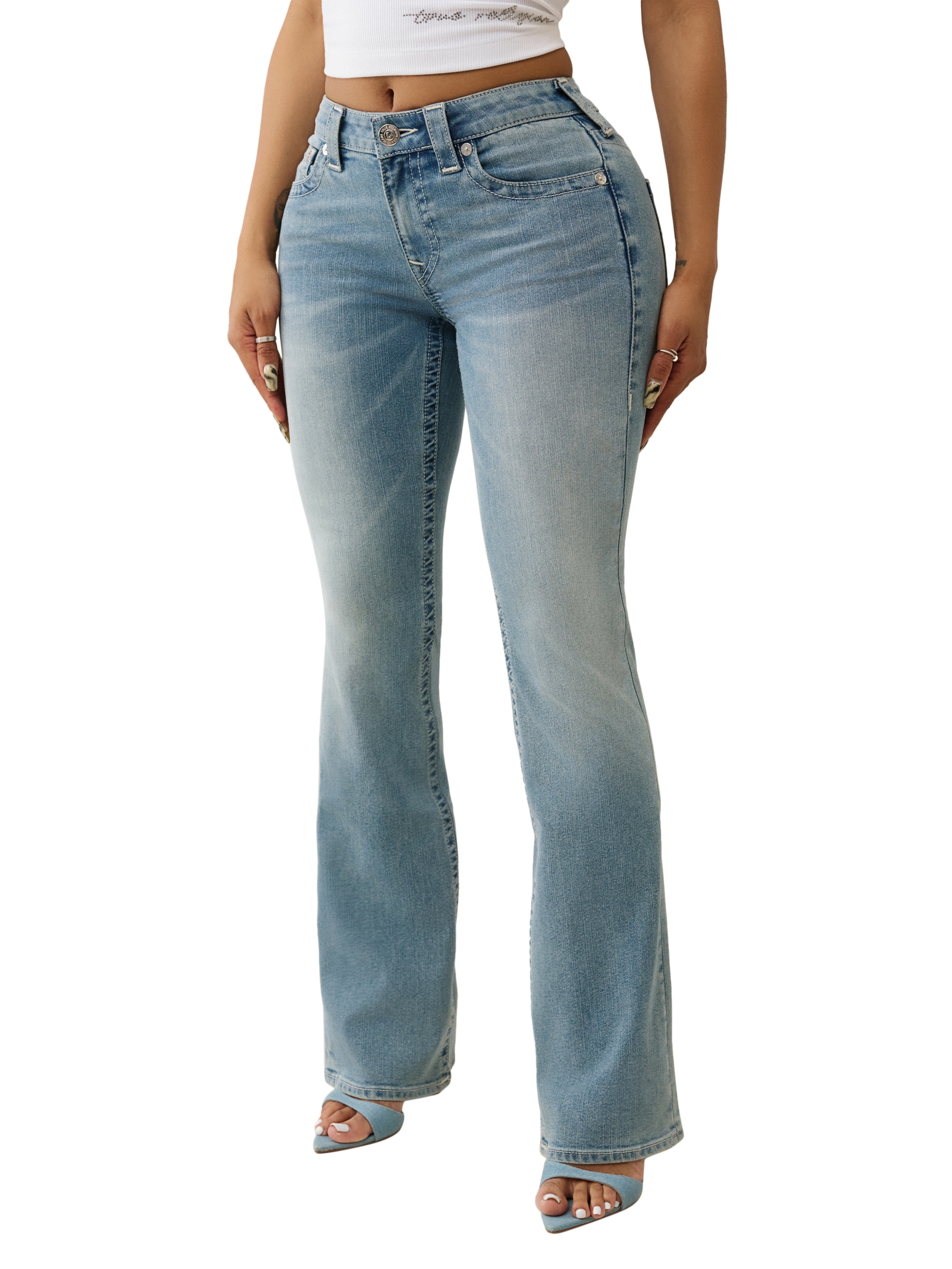 True Religion Jeans bootcut »BECCA MR BOOTCUT« coton, coupe bootcut