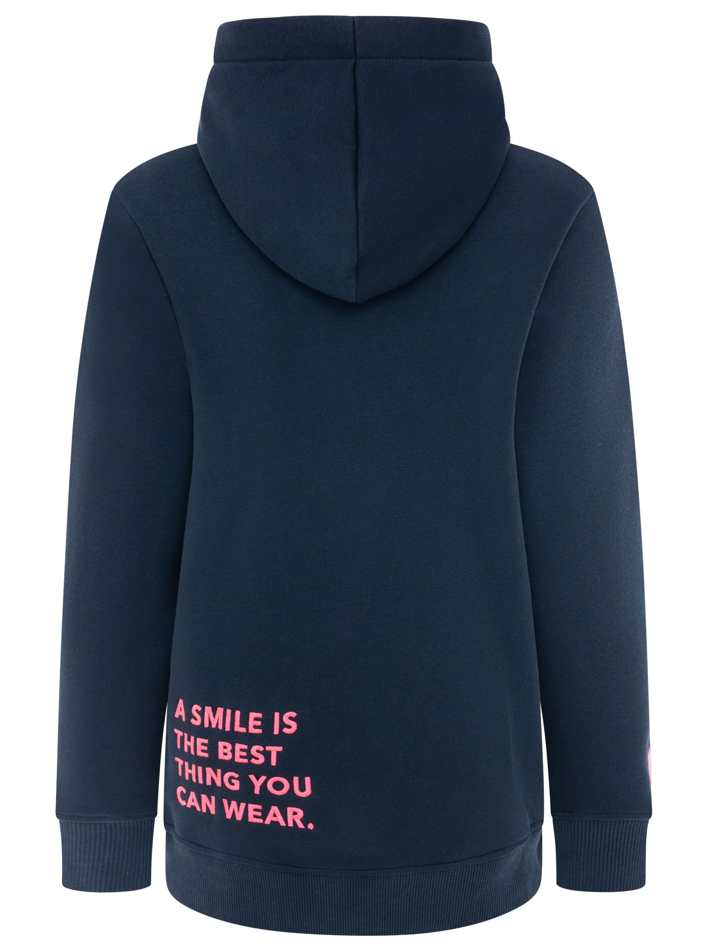 Zwillingsherz Hoodie »"Smile Cross"«, inscription statement, broderie, capuche, poche kangourou
