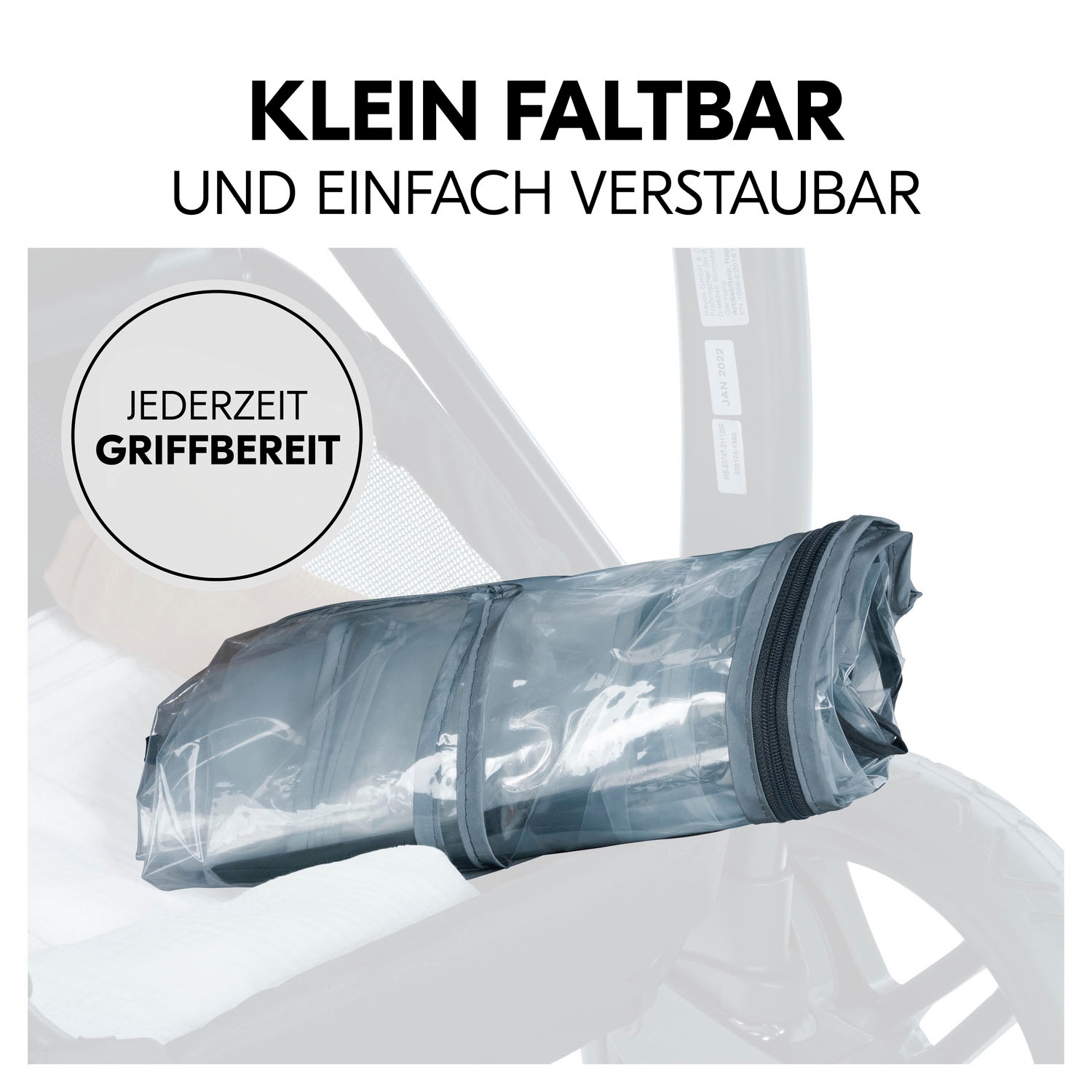 Hauck Kinderwagen-Regenschutzhülle »Pushchair Raincover 4W« für 4-Rad-Buggy