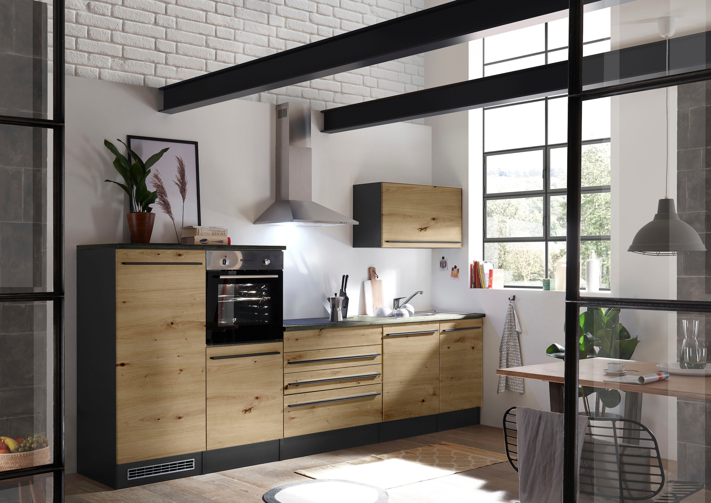BASIC by Balculina Küchenzeile »Jazz« Breite 320 cm, wahlweise mit E-Geräten