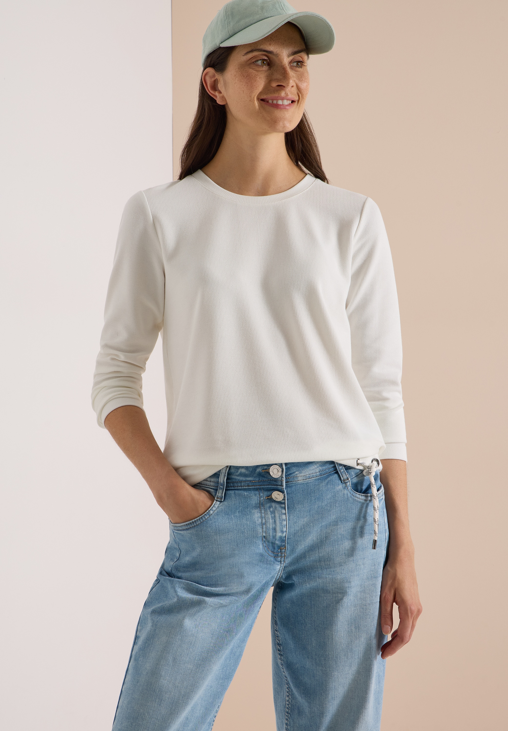 Cecil Langarmshirt mit Rundhals und Tunnelzug