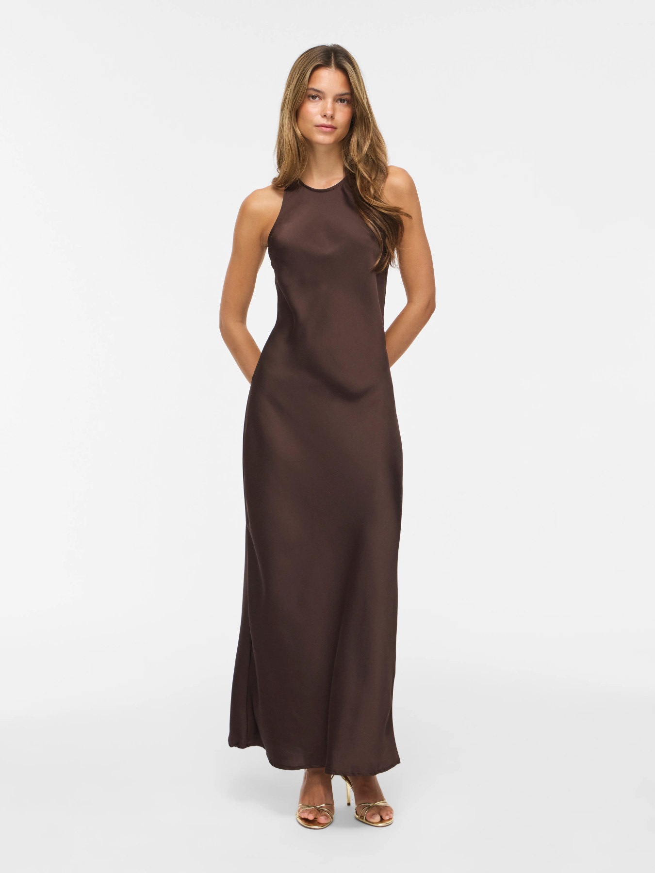 Vila Maxi robe »VIRAVENNA S/L ANKLE DRESS - NOOS/OC« Kunstfaser, regular fit
