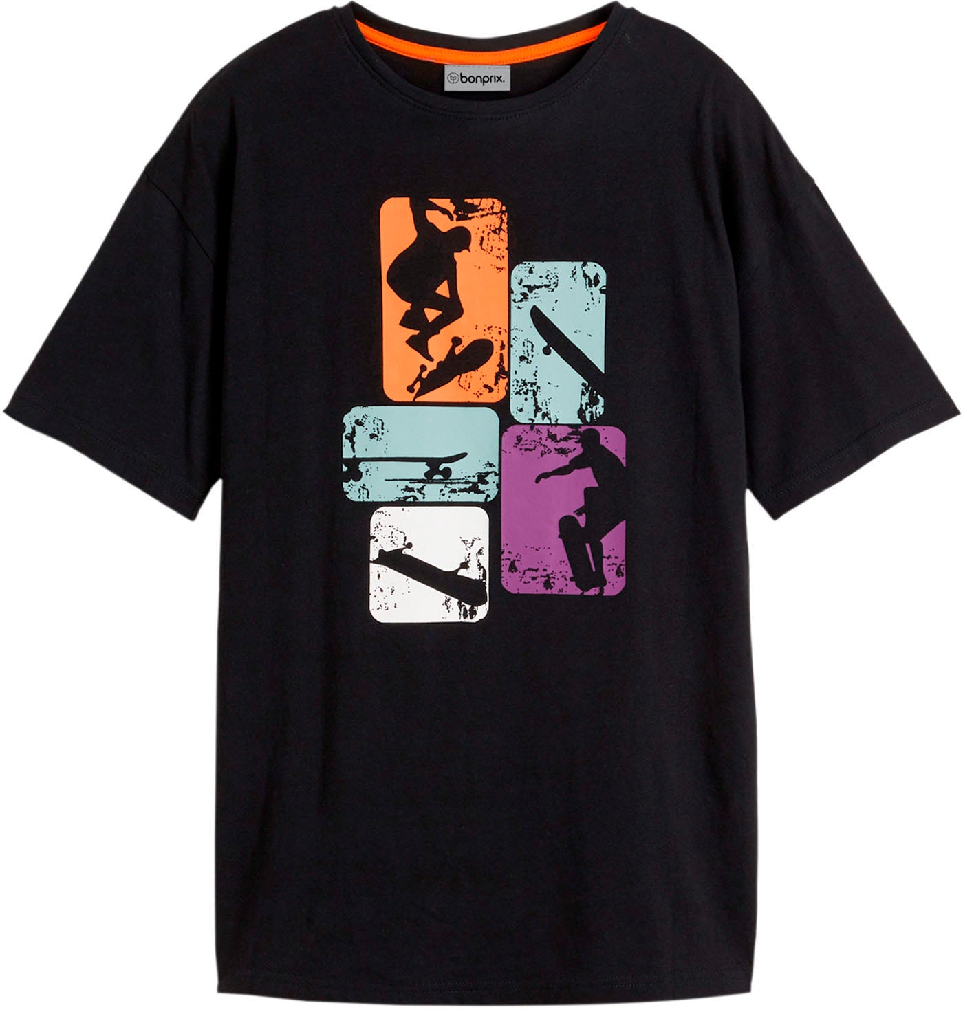 bonprix T-shirt »T-Shirt aus reiner Baumwolle« coupe ample, manches courtes, en coton pur