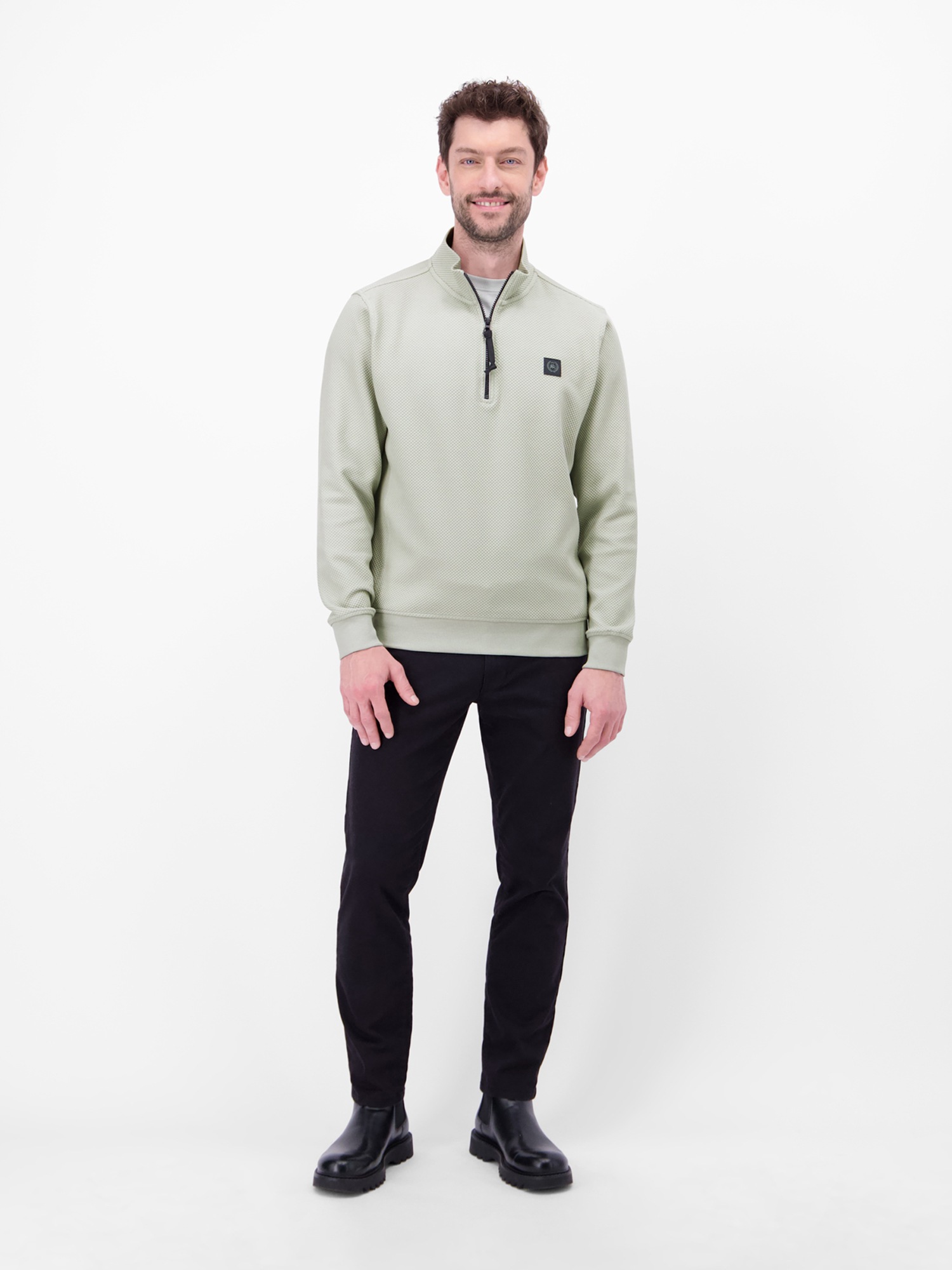 LERROS Sweat-shirt »Troyer mit Reissverschlusskragen«

