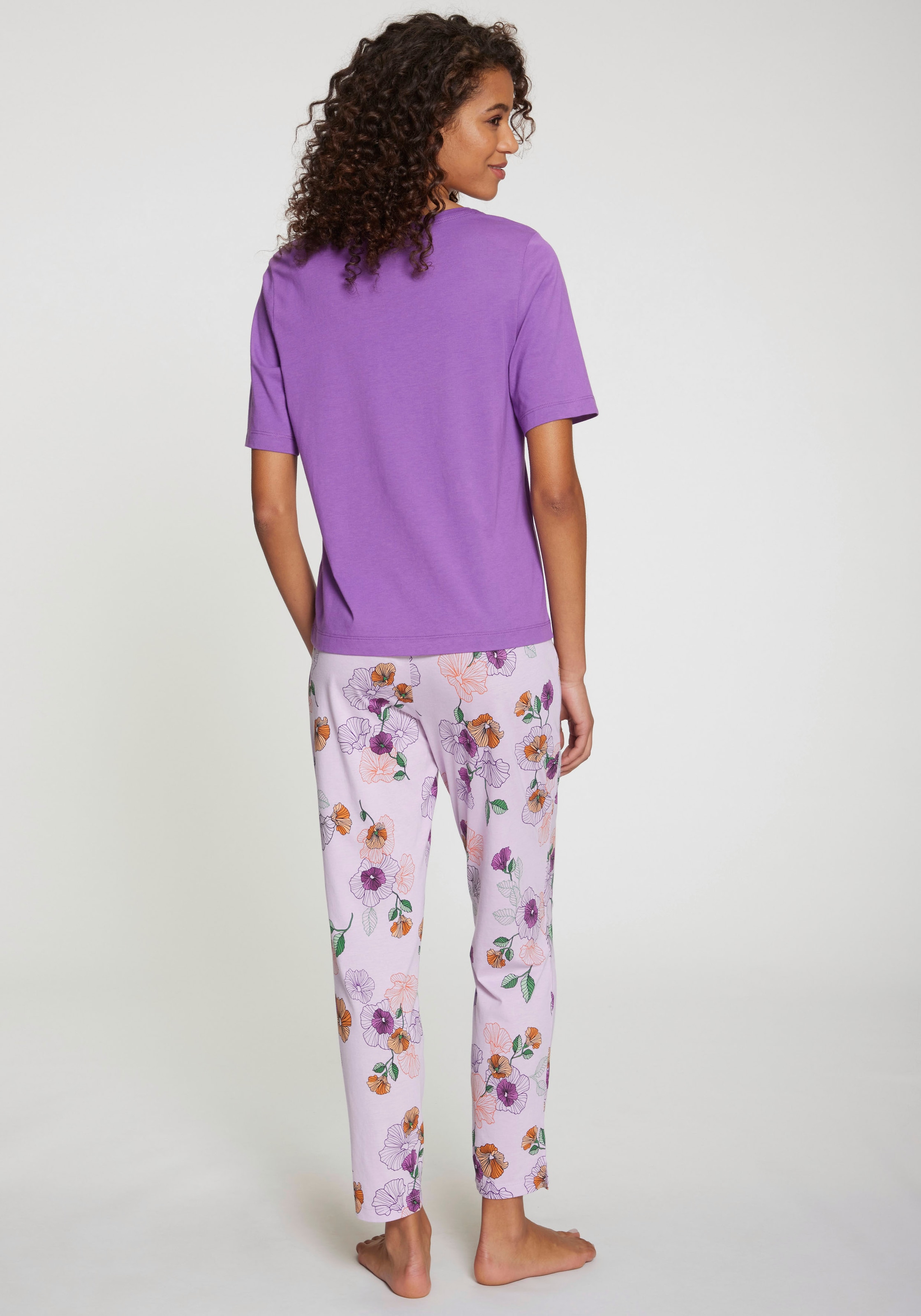 Vivance Dreams Pyjama 2-teilig, 2 pièces mit Blumen-Druck