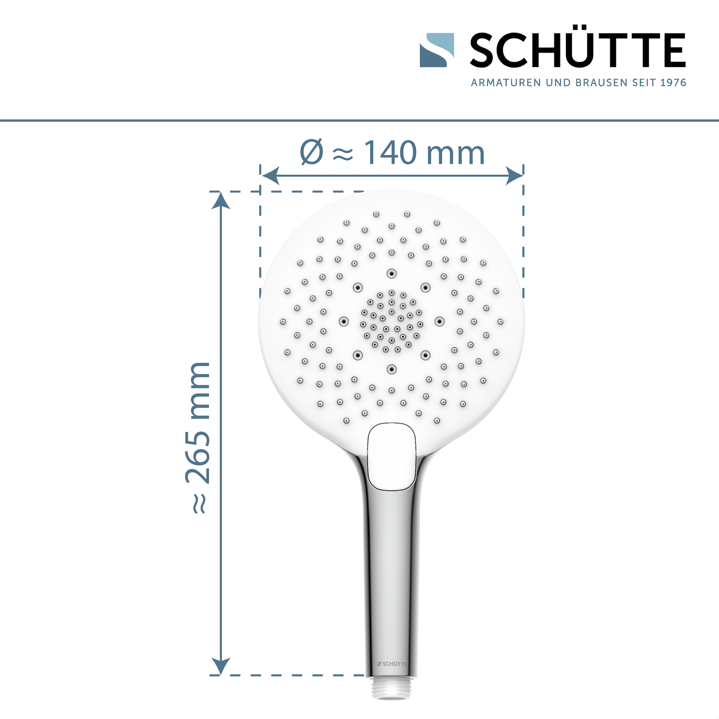 Schütte Douchette à main »SUMATRA« réglable en 3 positions, avec picots anti-calcaire, économie d’eau, rond
