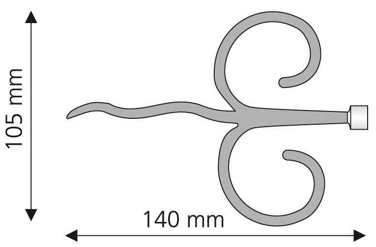 Liedeco Gardinenstangen-Endstück »Diana« für Gardinenstangen Ø 16 mm