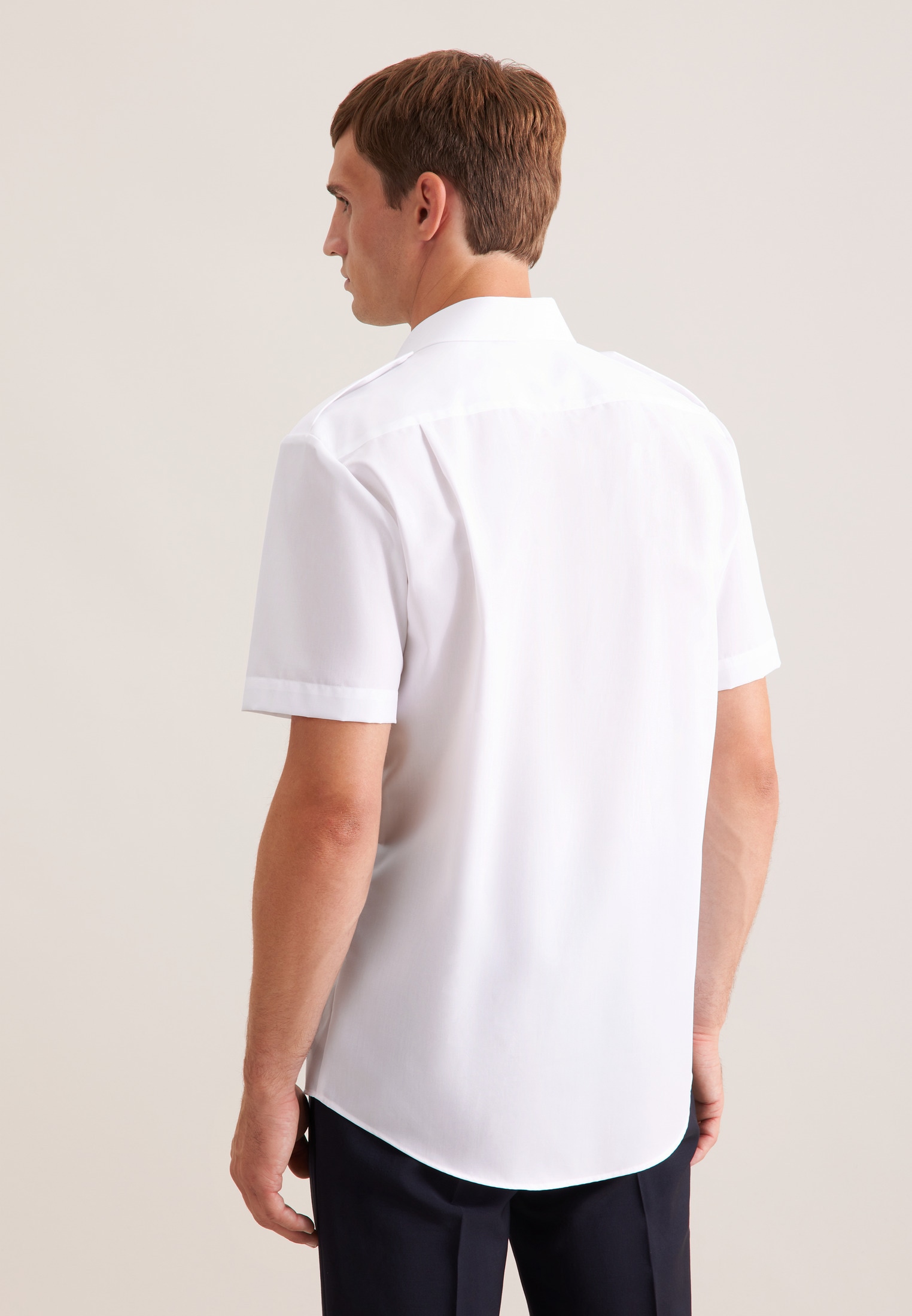 seidensticker Chemise de pilote »Pilotenhemd« col Kent 1/2 Regular uni