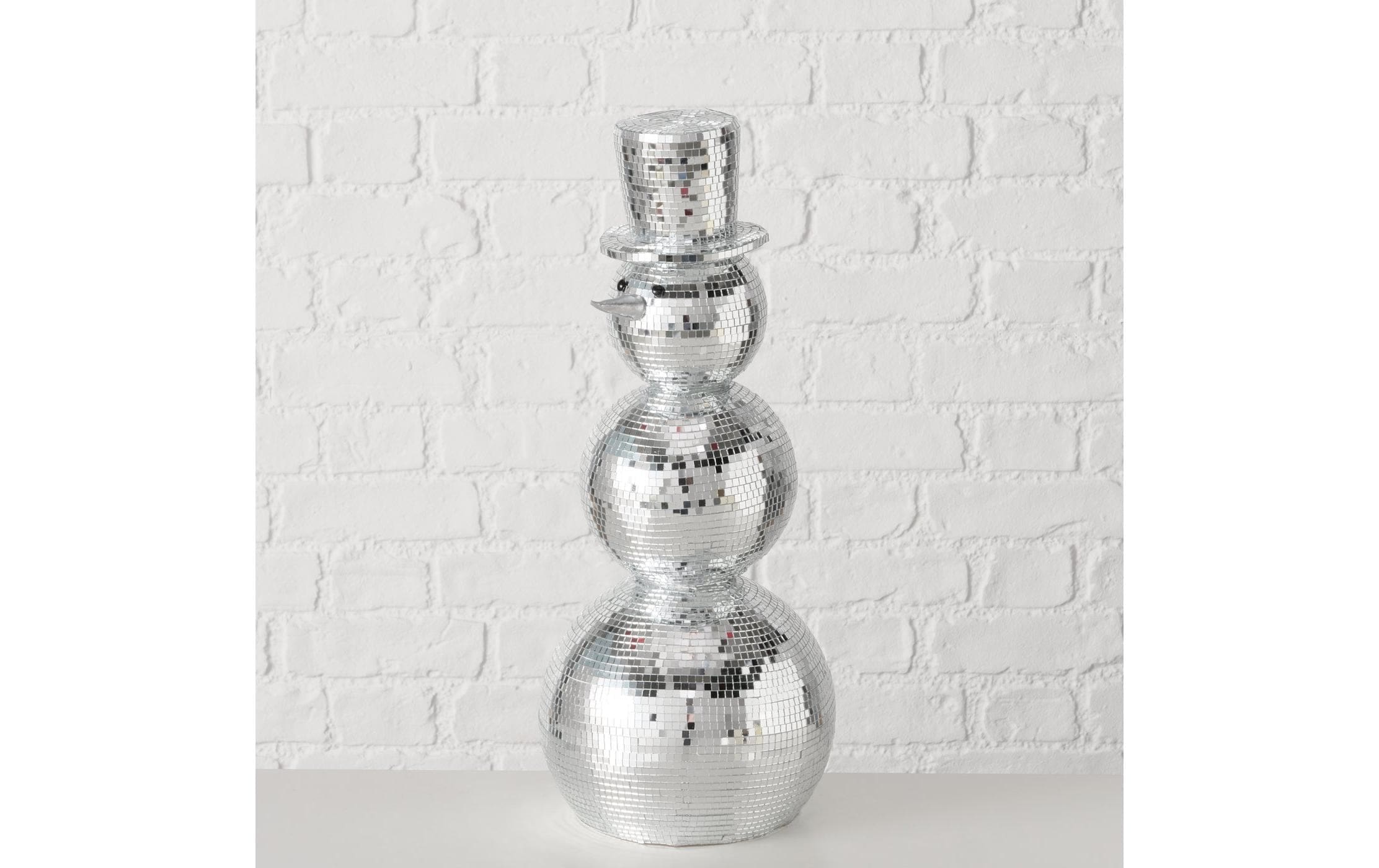 BOLTZE Figurine de Noël »Schneemann Disco 50 x 22 cm«