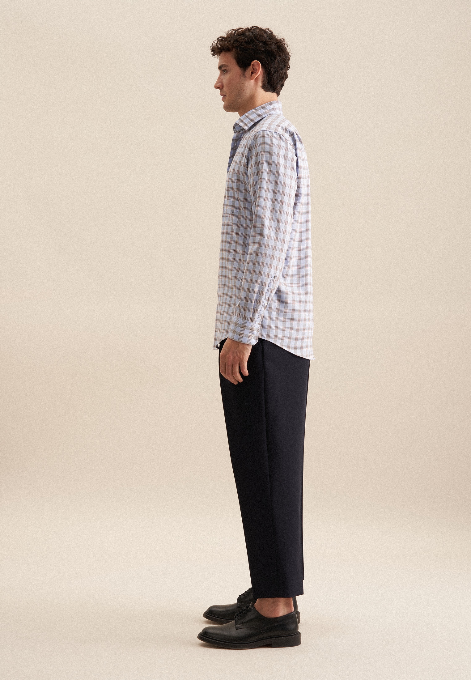 seidensticker Businesshemd »Regular«, Regular 1/1 Kentkragen Karo
