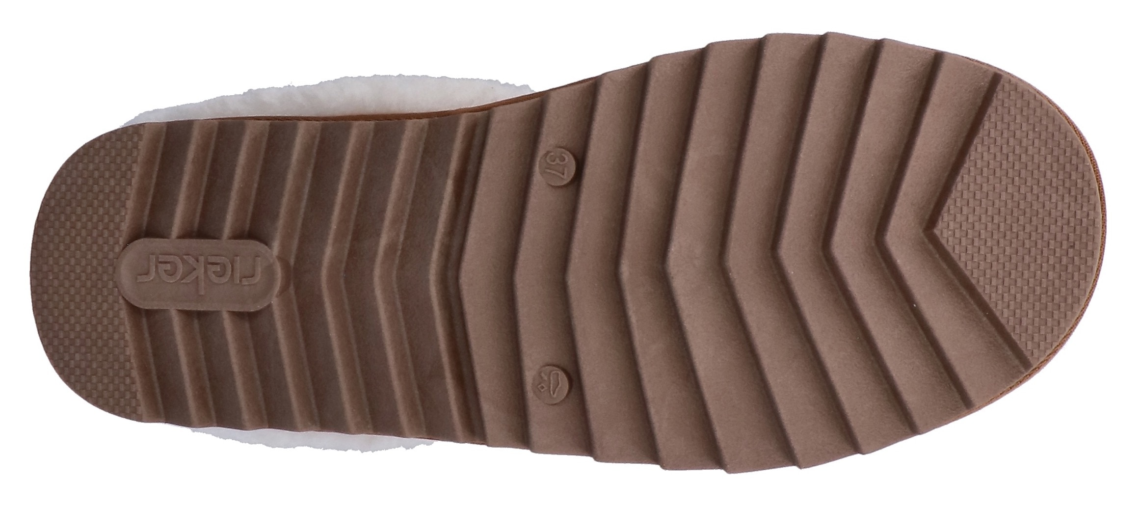 Rieker Pantoufles en peluche  chausson, chaussure confortable, pantoufle d'intérieur avec semelle plateforme tendance