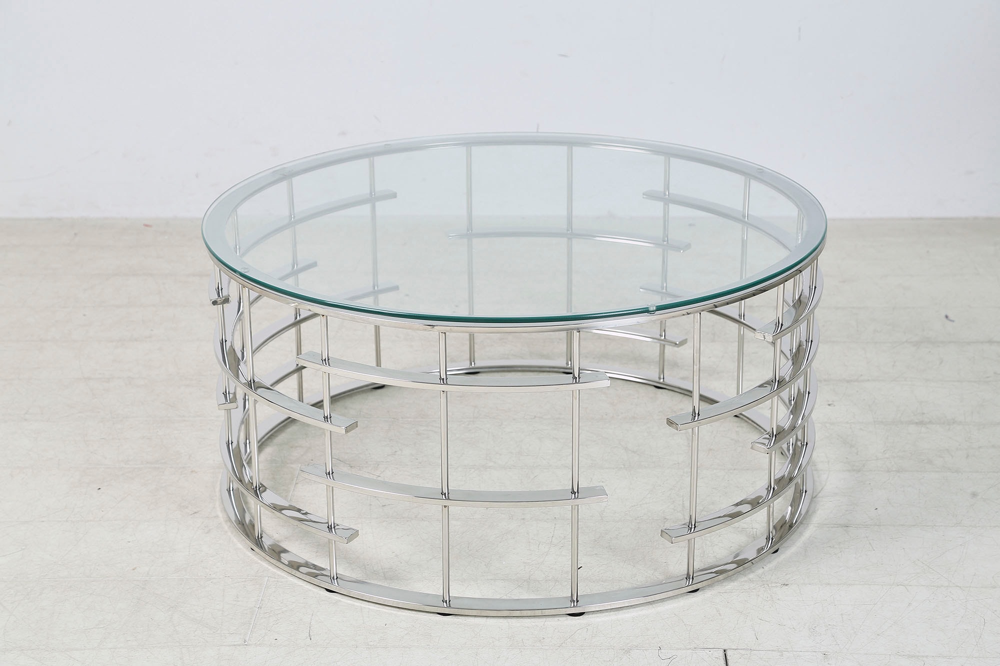 SalesFever Table basse »Glastisch: Stil und Funktionalität Wohnzimmertisch« Gestell gefertigt aus rostfreiem Edelstahl