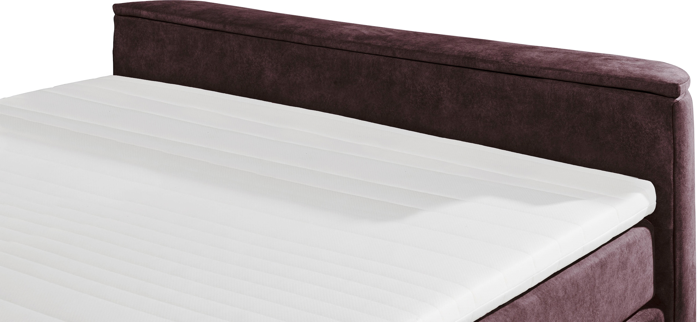 ED EXCITING DESIGN Lit boxspring »Dallas« 7 cuis tlg. inkl. Topper, LED-Beleuchtung, TV Halterung und zwei Bettkästen