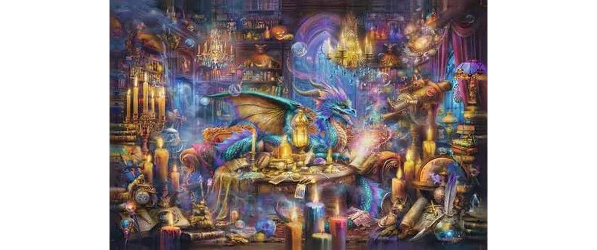 Ravensburger Puzzle »Dragon's Library«