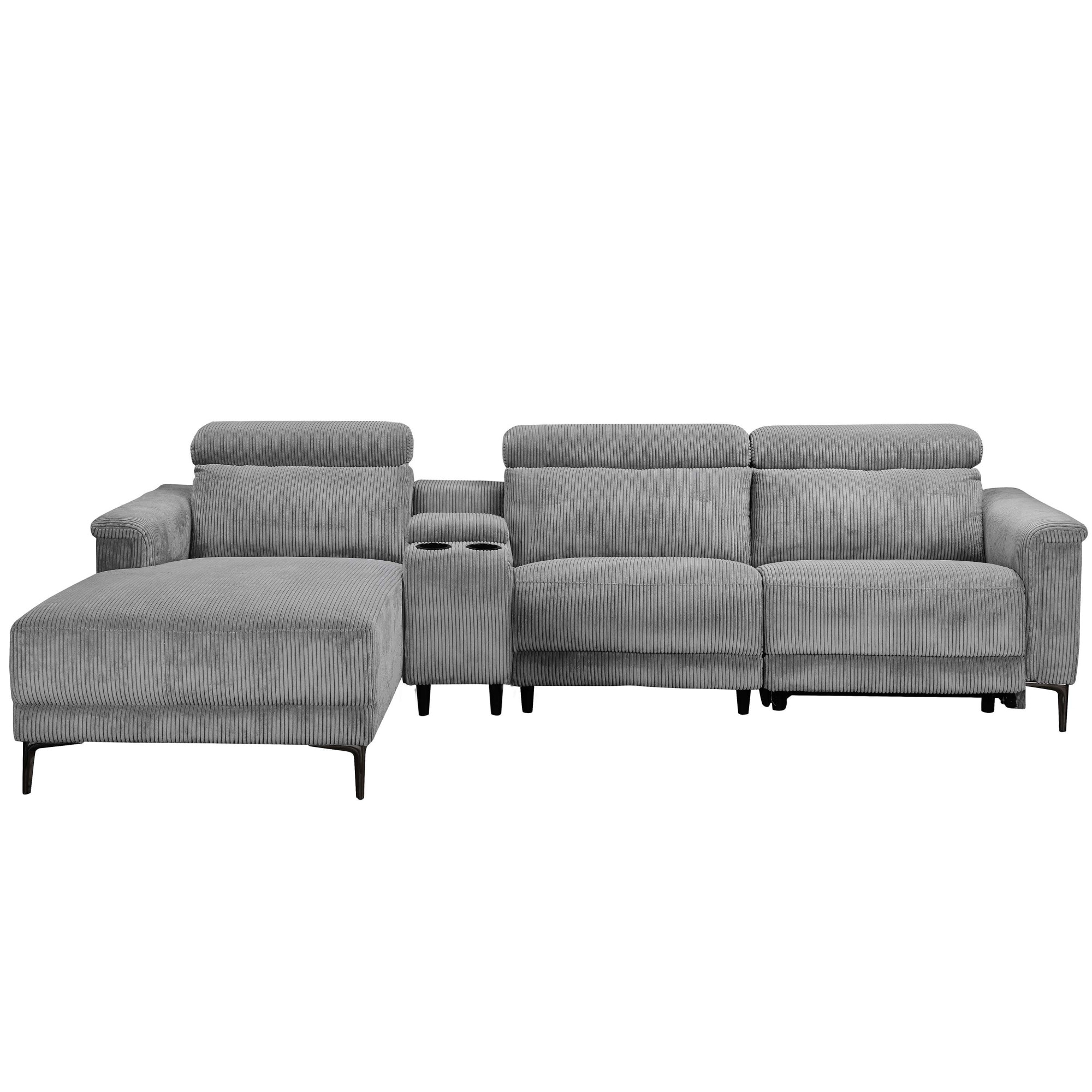 GOODproduct Ecksofa »LUND Kinosofa, L-Form, 298cm, man./elektr. Relaxfunktion (mit USB-A/C)« USB-A/C bei elektr.Variante, Kopfteilverstellg/Getränkehalter/Staufach