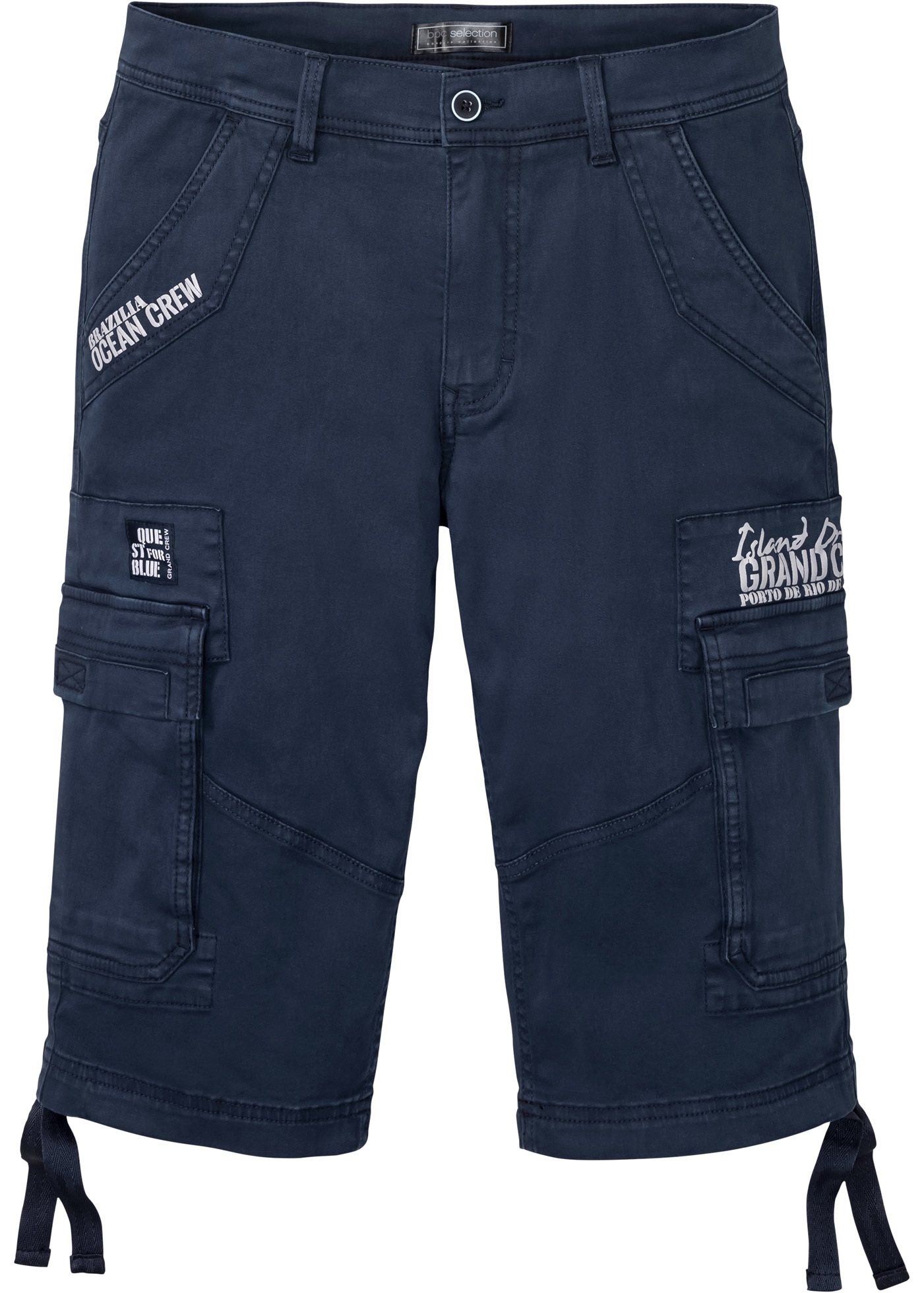 bonprix Bermudas longs  aus leichter Baumwollqualität, mit Elasthan-Anteil, regular fit
