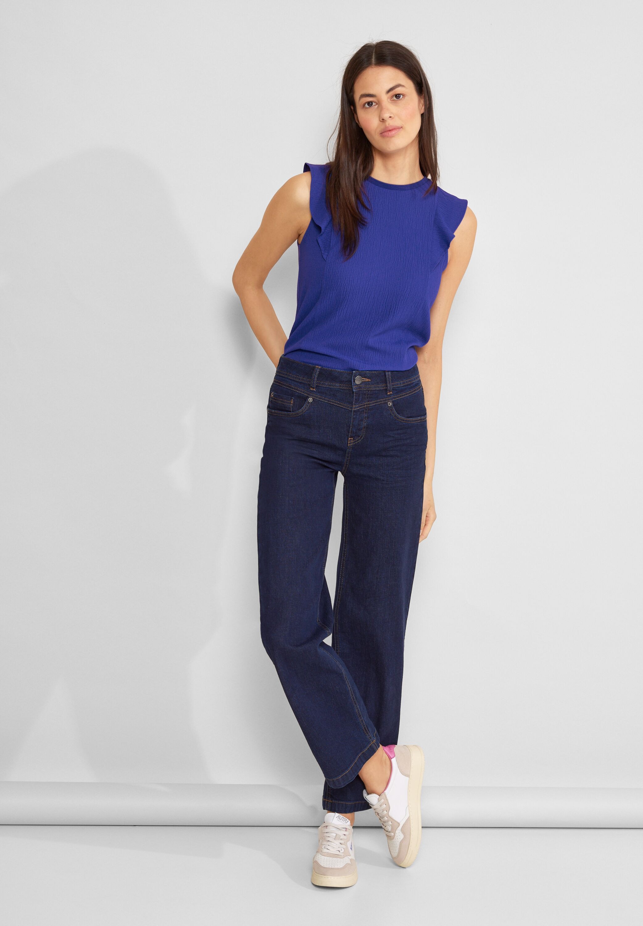 STREET ONE Rüschentop mit Volant an den Ärmeln