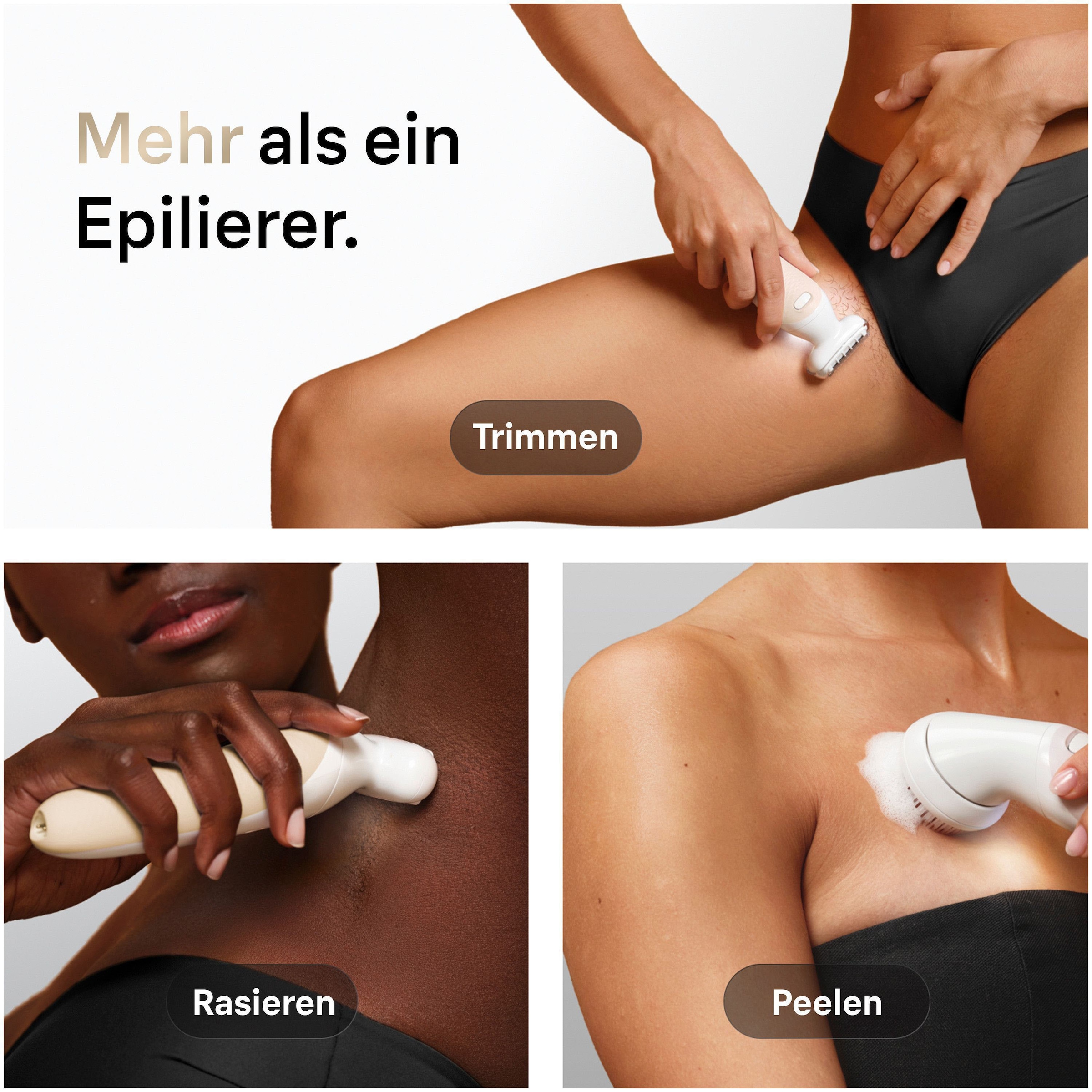 Braun Épilateur »Silk-épil 9 SES9-060 3D« flexibilité 360°, Wet & Dry, SmartLight, tête de rasage, tête de tondeuse